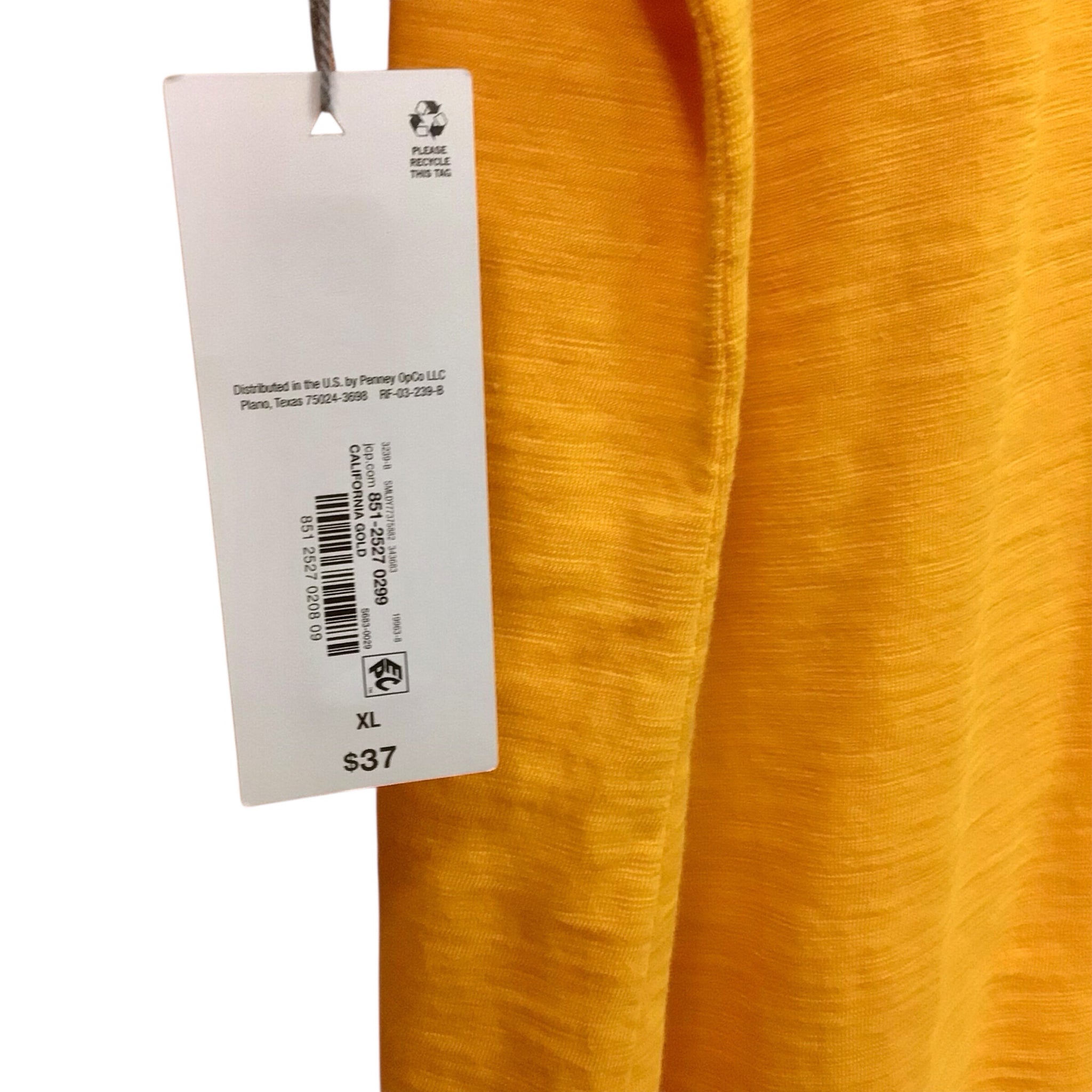 Liz Claiborne Yellow Short Sleeve Top Size XL NWT
