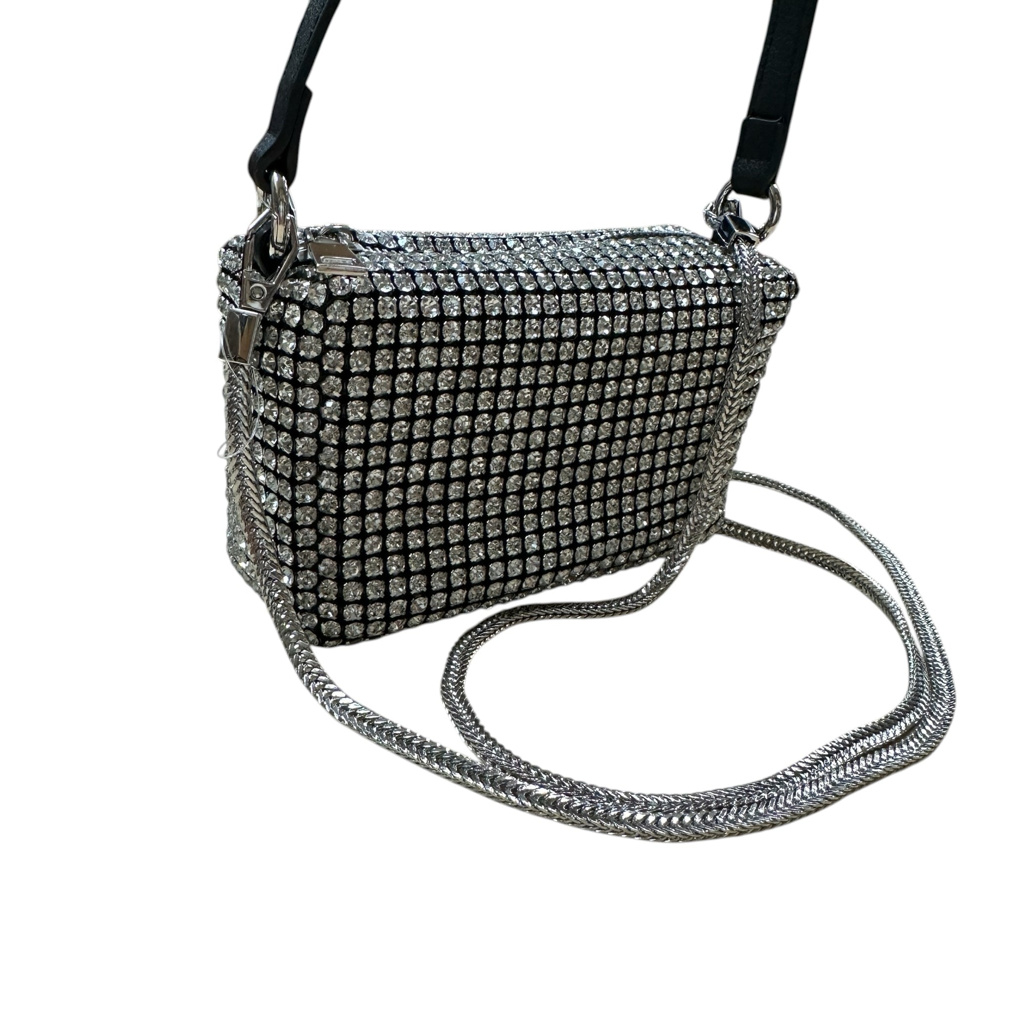 Expressions NYC Small Rhinestone & Black Shoulder Bag