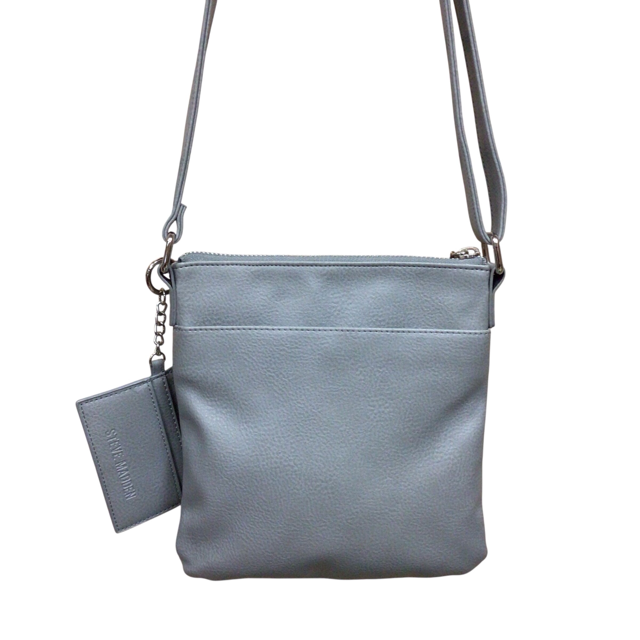 Steve Madden Gray Quilted Leather Crossbody Bag