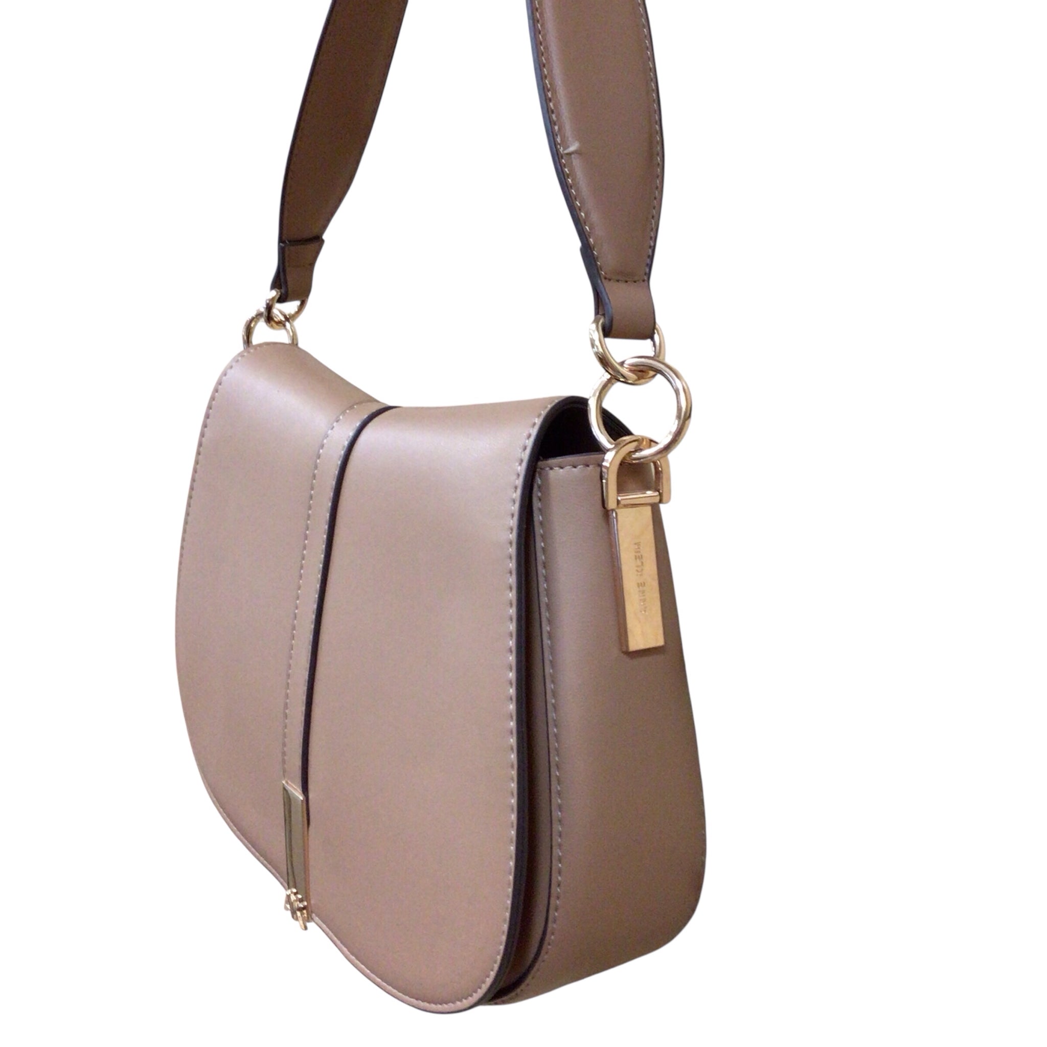 Ann Klein Brown Fold-Over Flap Shoulder Bag