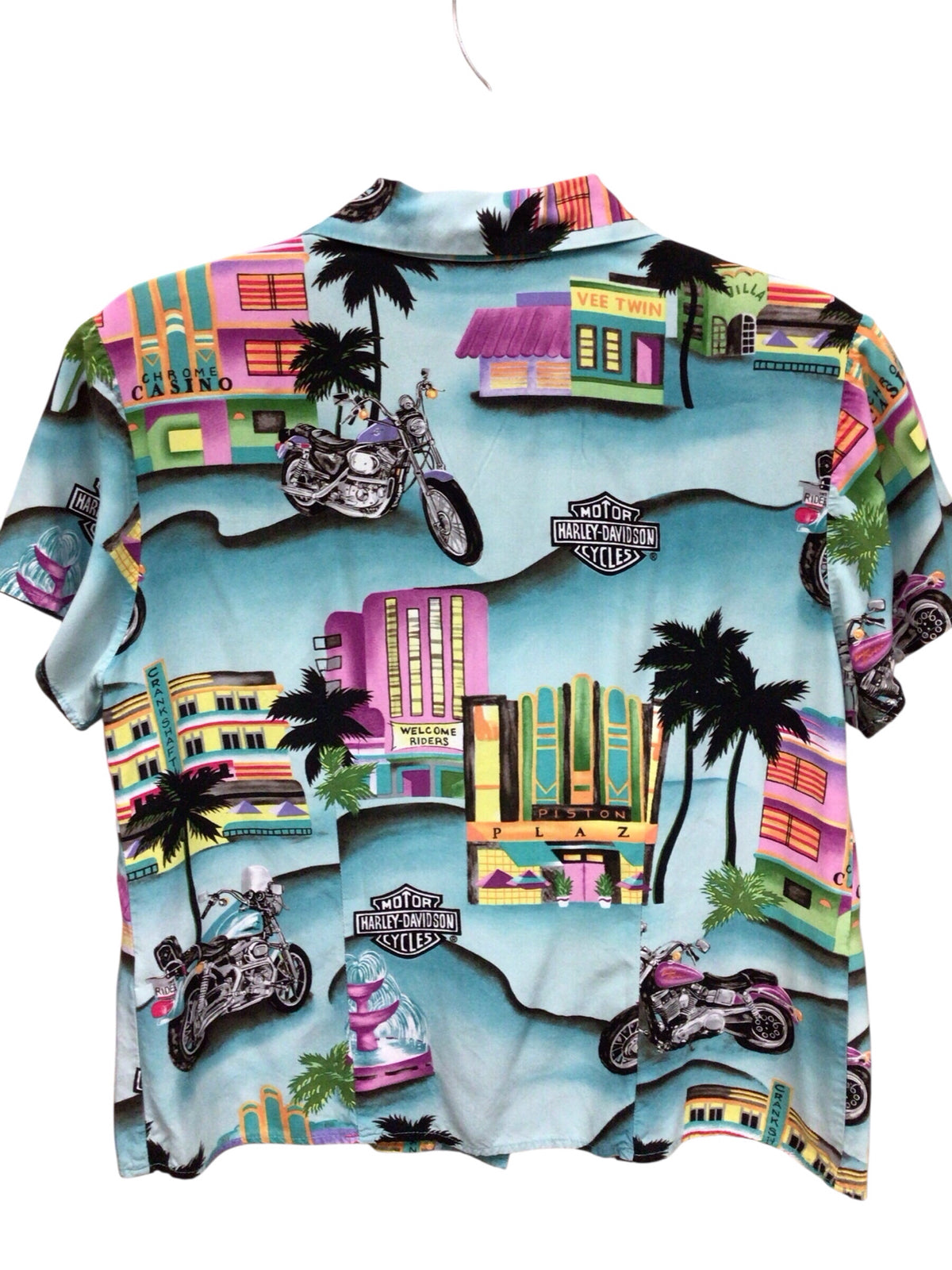 Harley Davidson Vintage Tori Richardson Button Down Short Sleeve Size Medium
