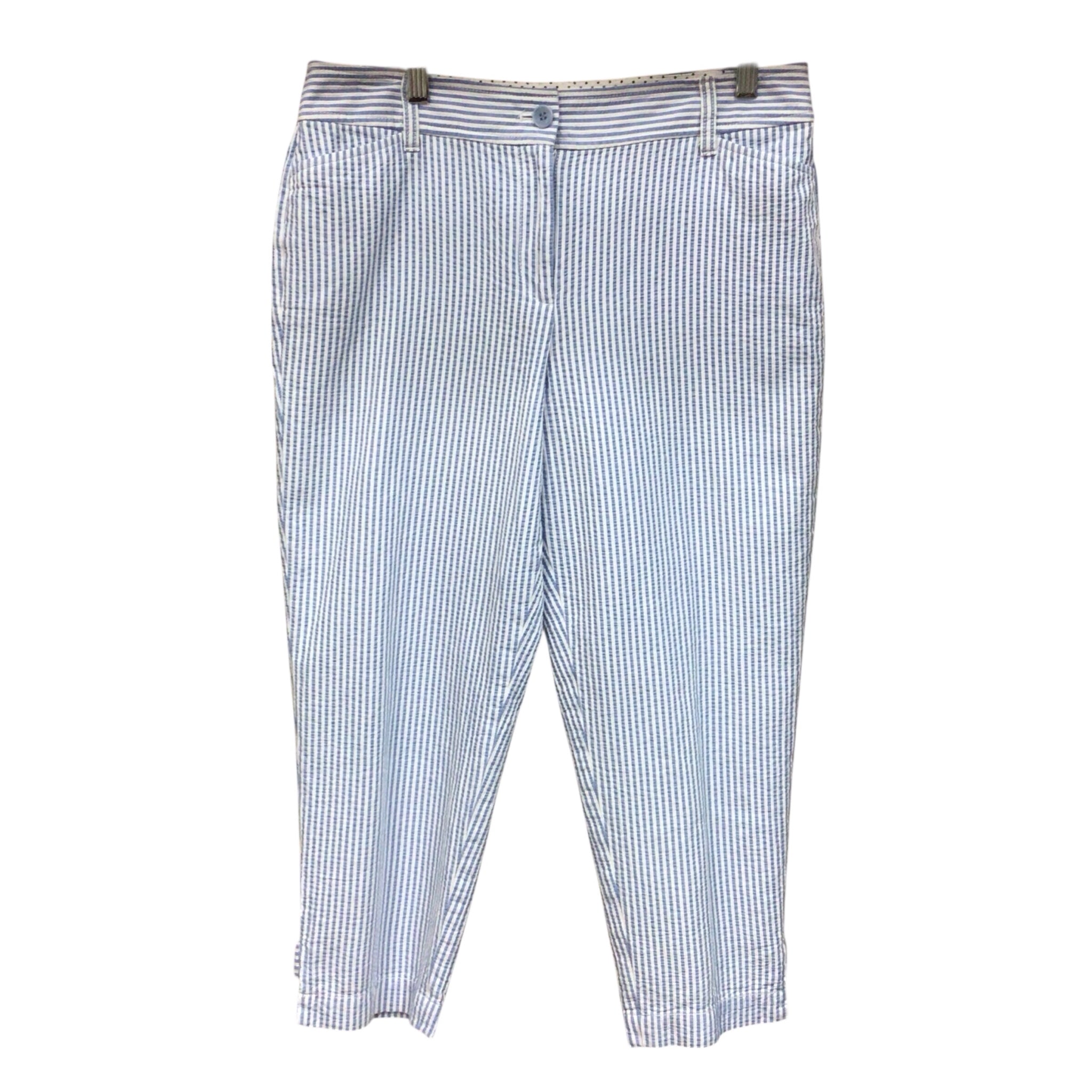 Talbots Blue & White Striped Crops Size 10P