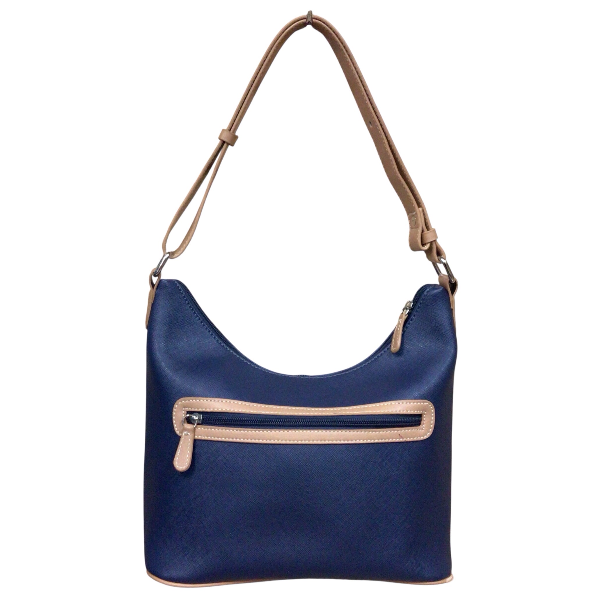 Fashion Navy Faux Leather Shoulder Bag