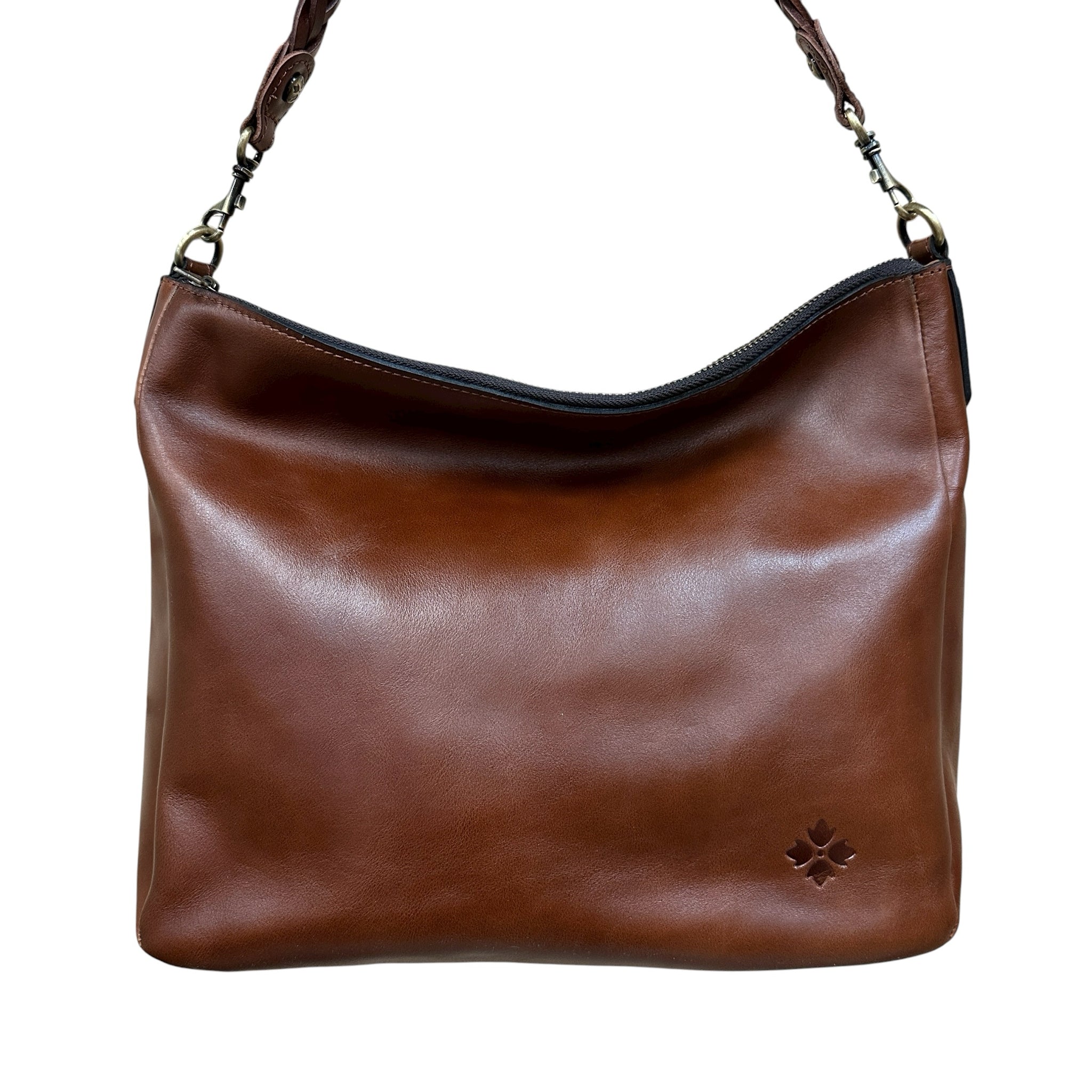 Patricia Nash Lilia Leather Hobo Crossbody with Braided Handle