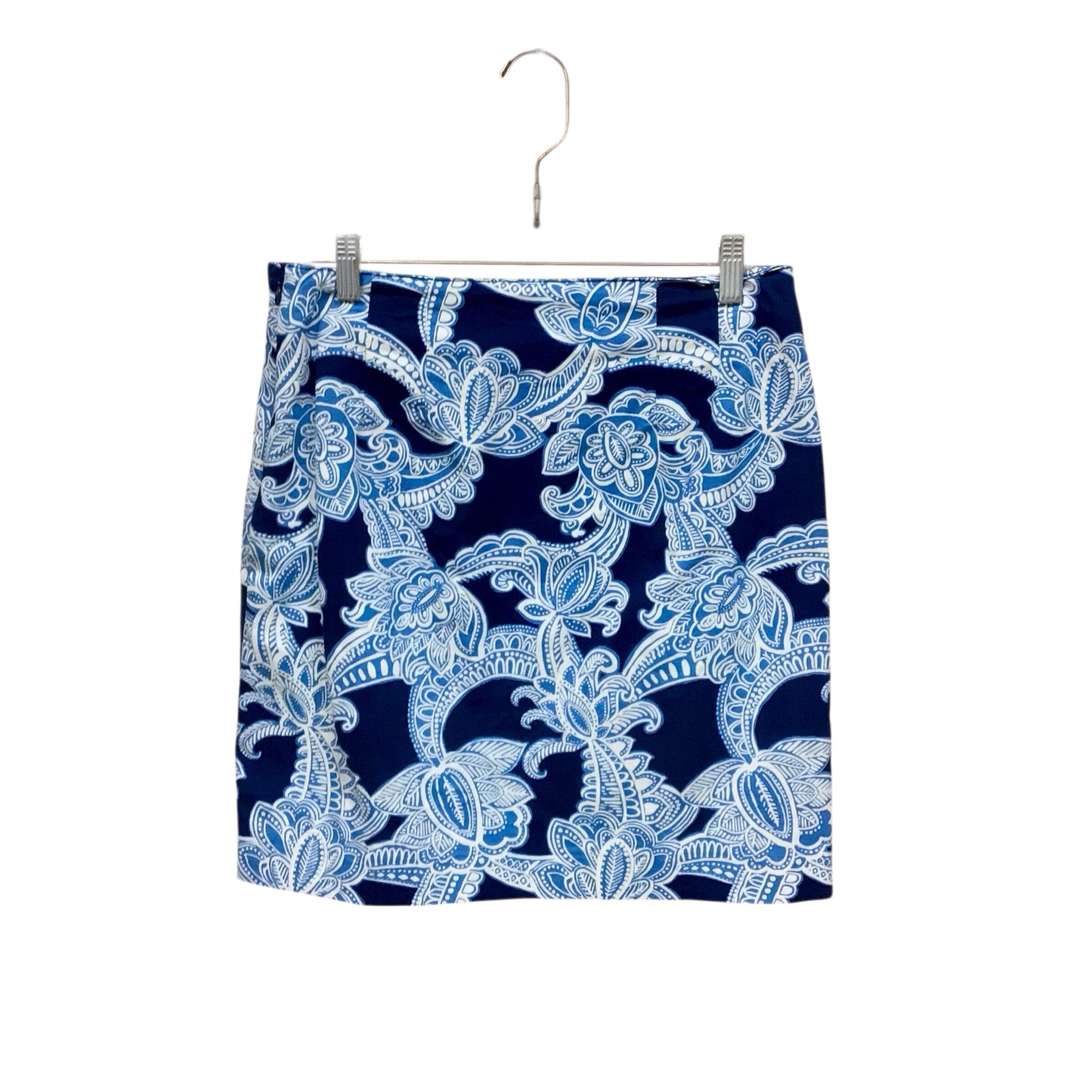 Talbots Blue Floral Skirt Size 6P