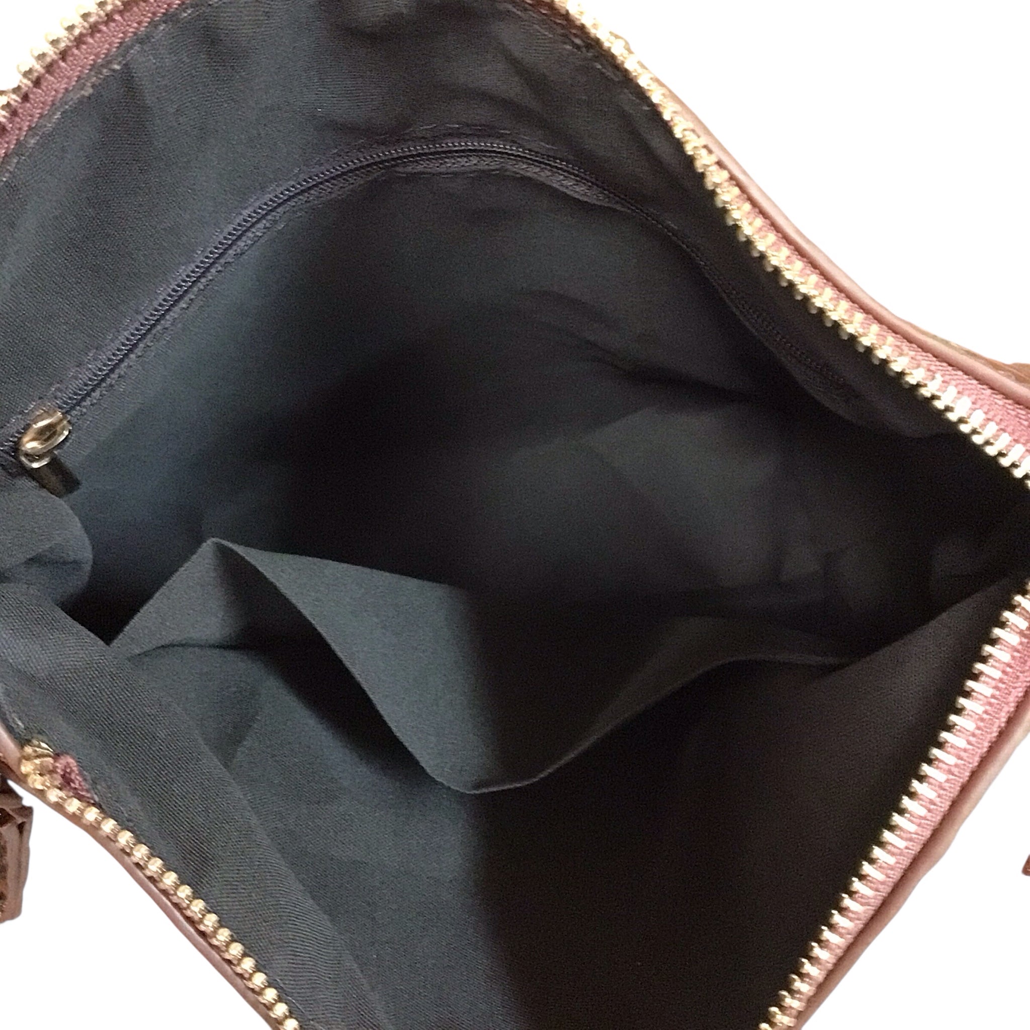Mak Wear Brown Vegan Leather Crossbody Bag