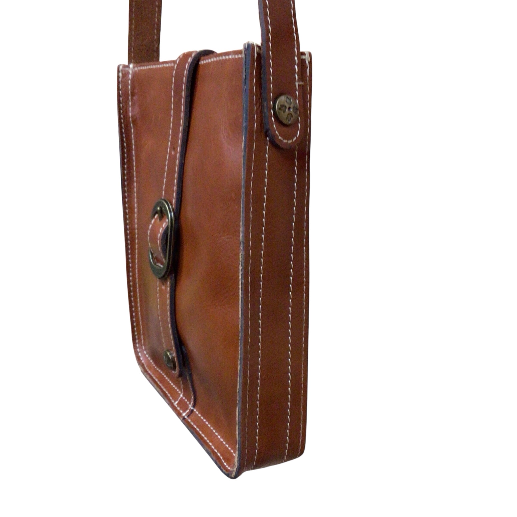 Patricia Nash Brown Venezia Leather Crossbody Bag