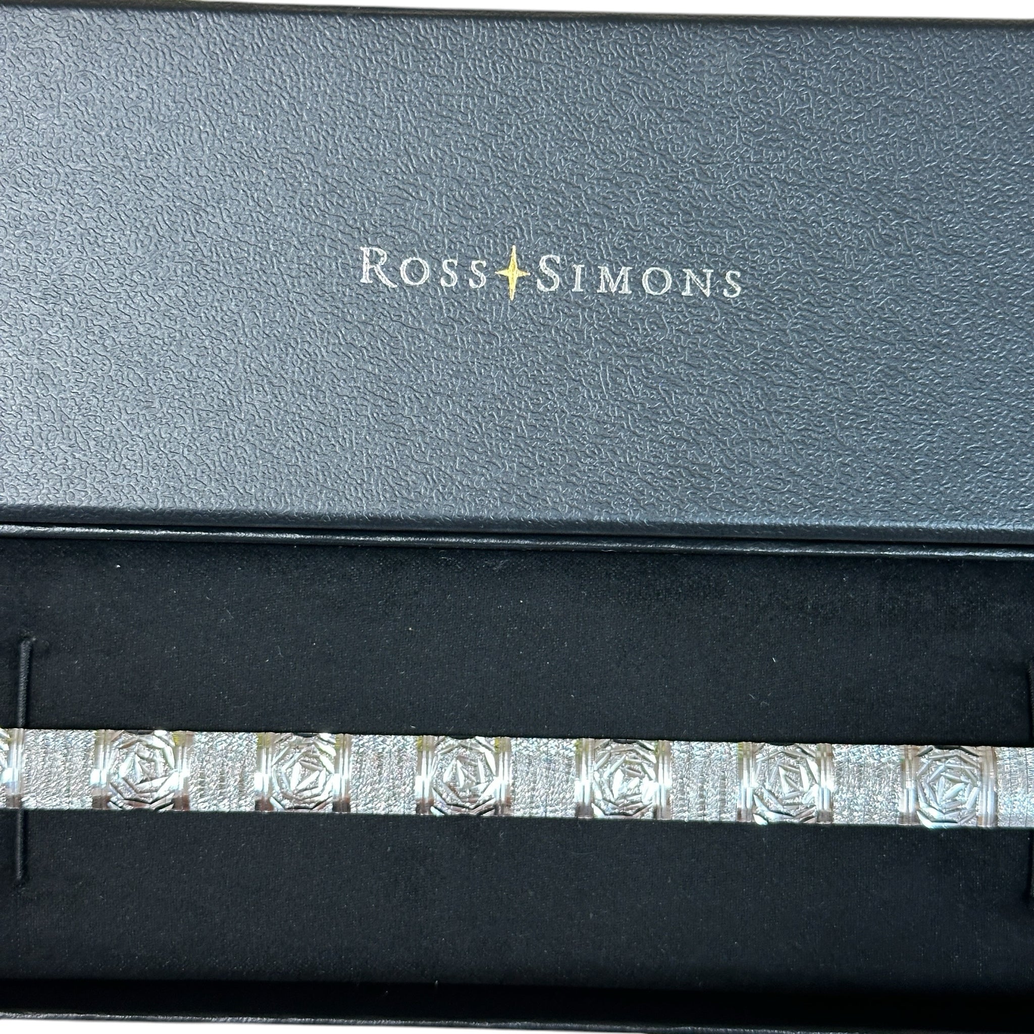 Ross & Simons Italian Sterling Silver Diamond-Cut Omega Bracelet. 7"