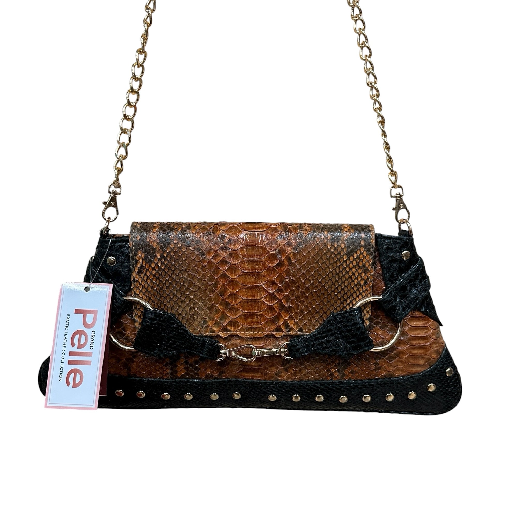 Grand Pelle 100% Genuine Python Leather Crossbody Bag