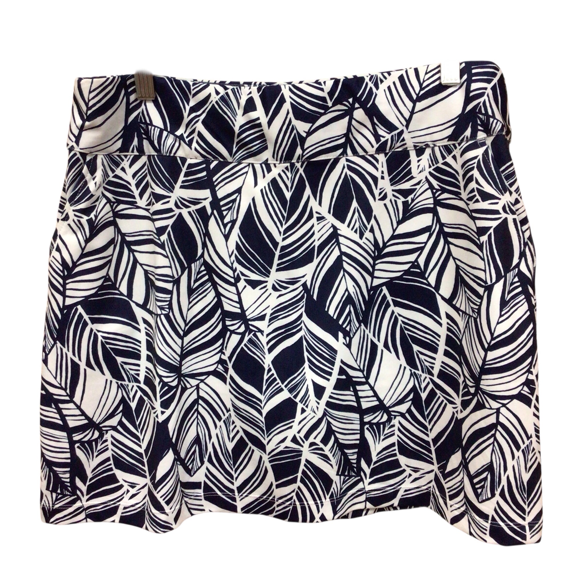 Coral Bay Navy & White Tropical Skort Size Petite Medium
