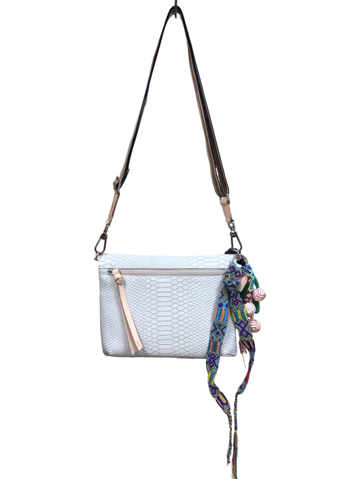 Consuela "Metro Thunderbird" Gray Leather Crossbody