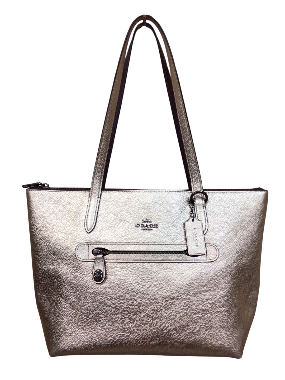 Coach F23592 "Taylor" Gold Shimmer Leather Tote