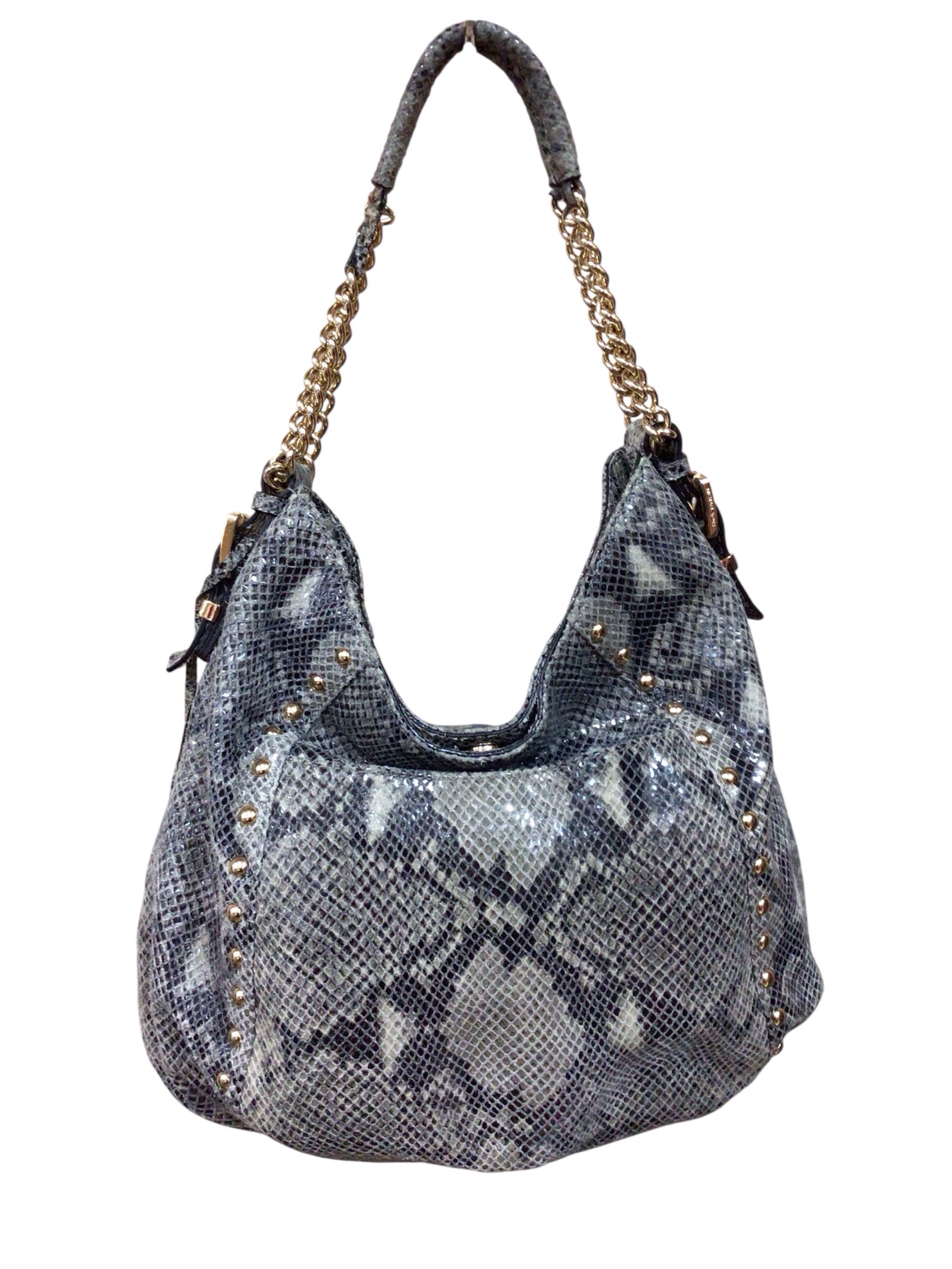 Michael Kors Snake Print Gray Shoulder Bag