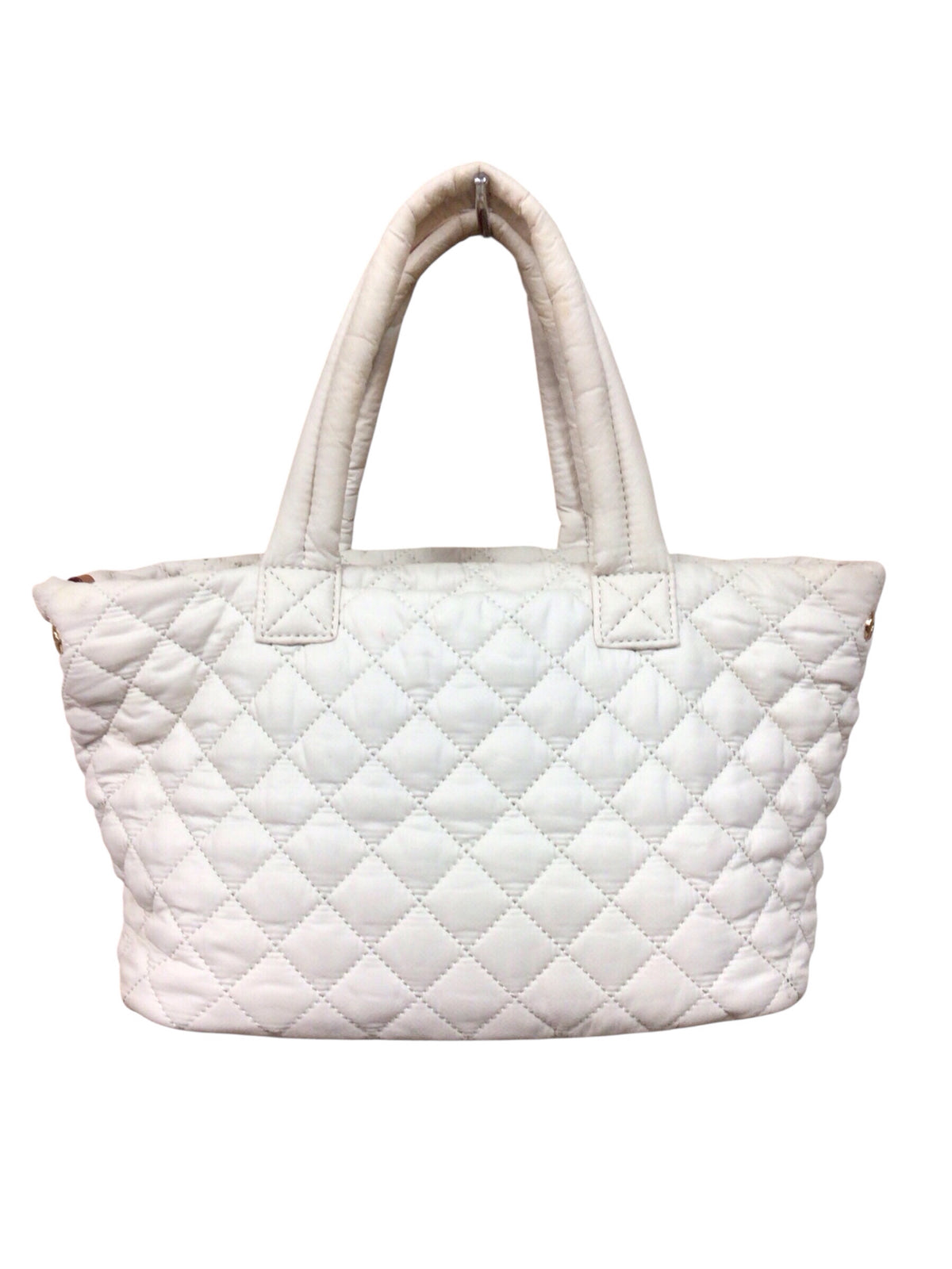 MZ Wallace Cream Quilted Nylon Crossbody Satchel Bags