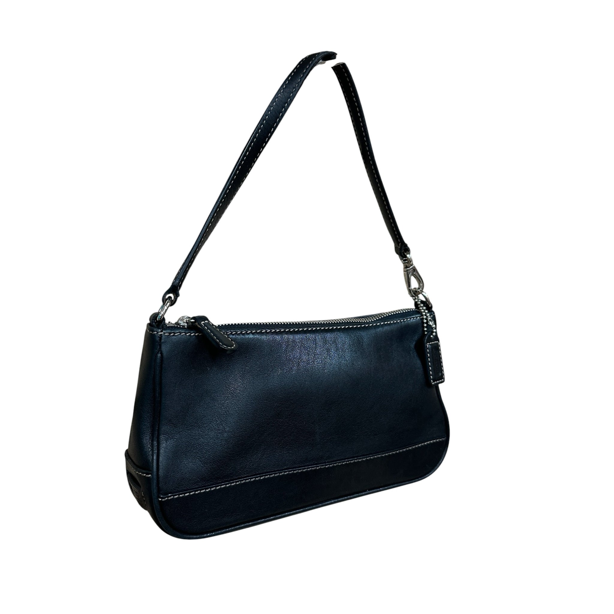 Coach 7785 Vintage "Demi" Hampton Black Leather Mini Handbag