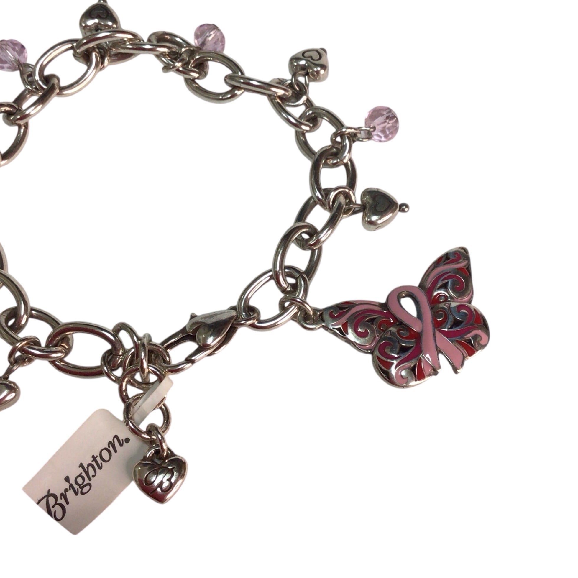 Brighton Power of Pink Breast Cancer Butterfly Bracelet NWT