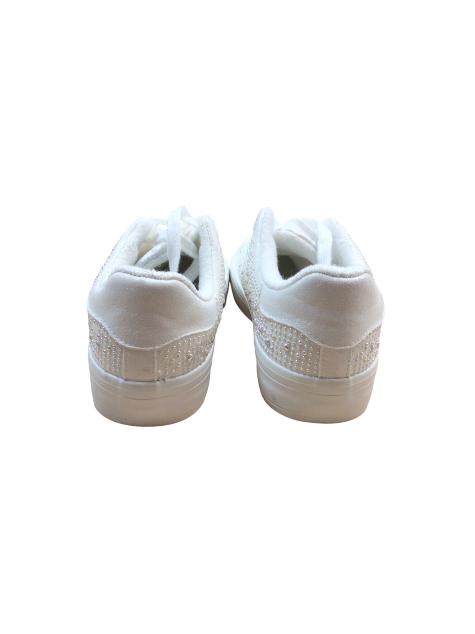 Juicy Couture "Alanis B" White Pearl Sneakers Size 8 NWT