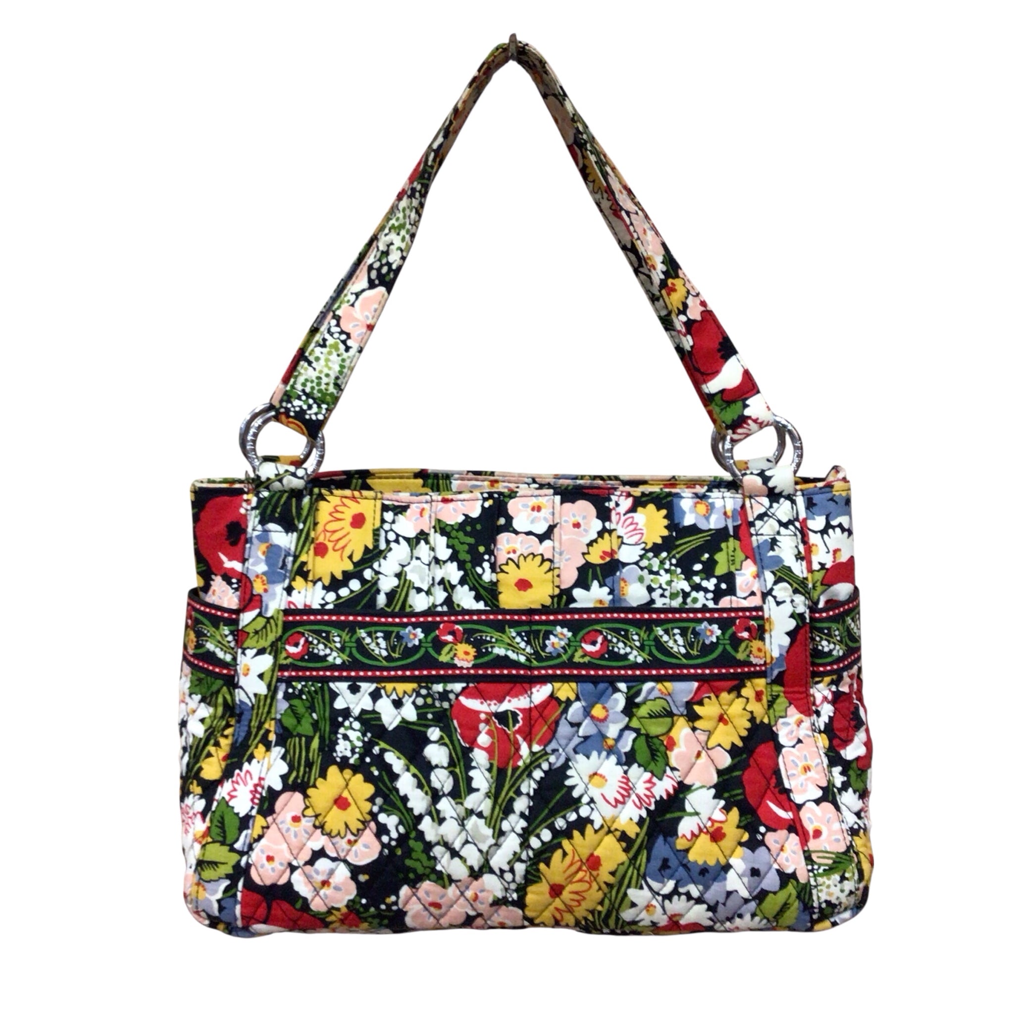 Vera Bradley Retired "Poppy Fields" Quilted Tote Shoulder Bag