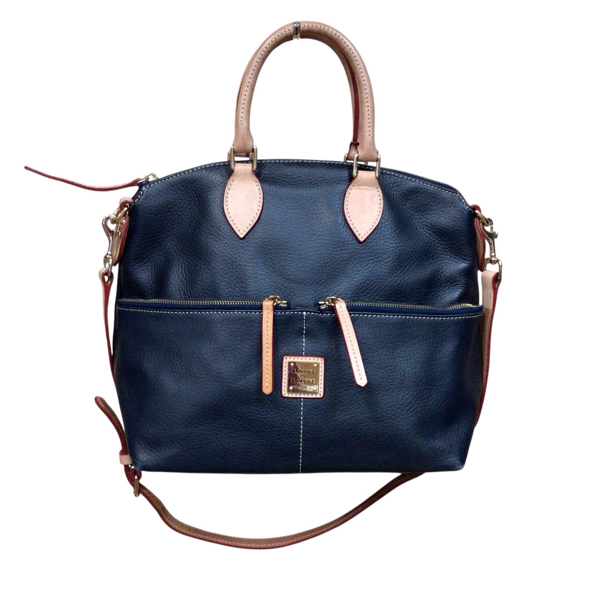 Dooney & Bourke "Dillen" Navy Leather Crossbody Satchel