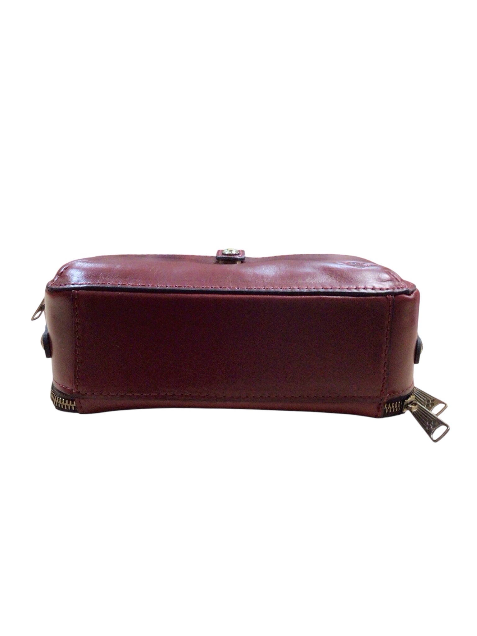 Patricia Nash "Alessa" Burgundy Leather Crossbody Bag