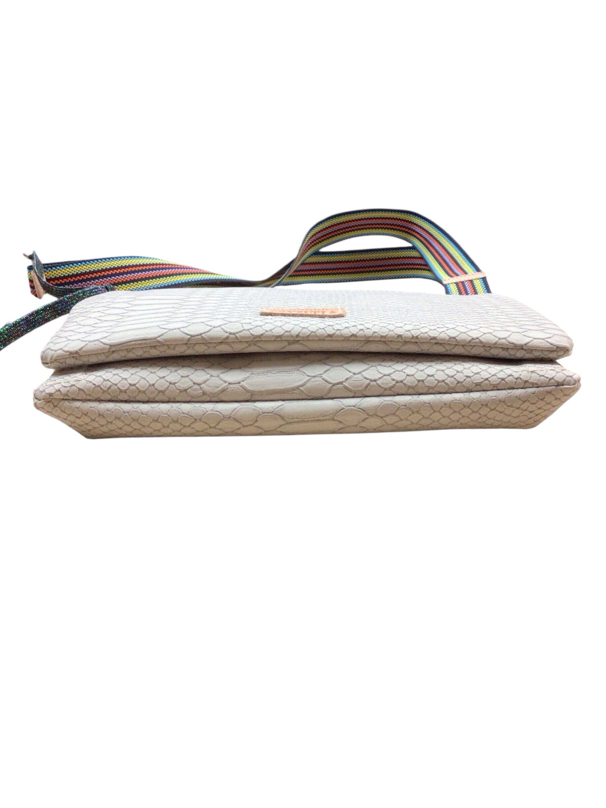 Consuela "Metro Thunderbird" Gray Leather Crossbody
