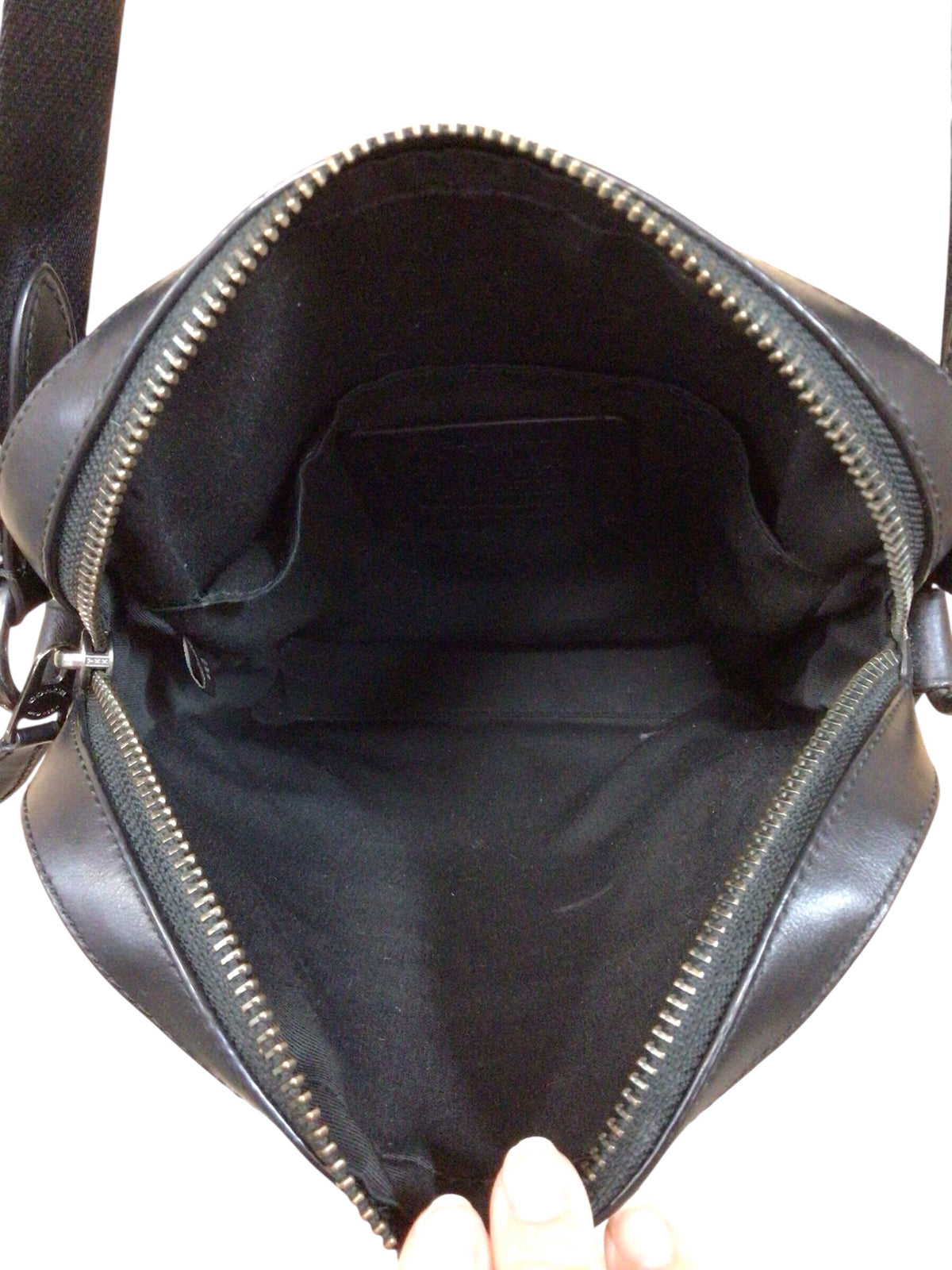 COACH 4009 Houston Flight Bag In Signature Black Leather Crossbody