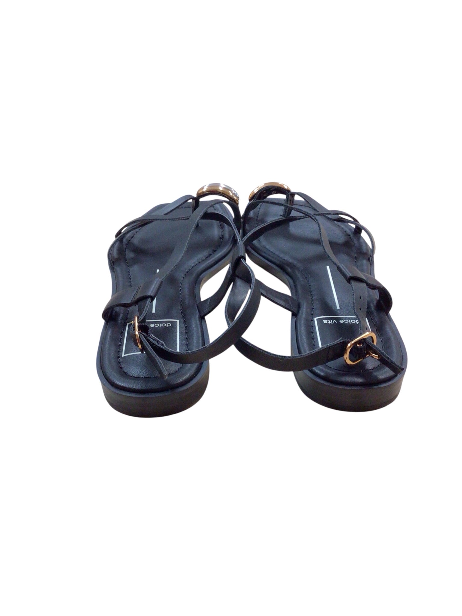 Dolce Vita Ishan Black Strappy Sandals Size 7