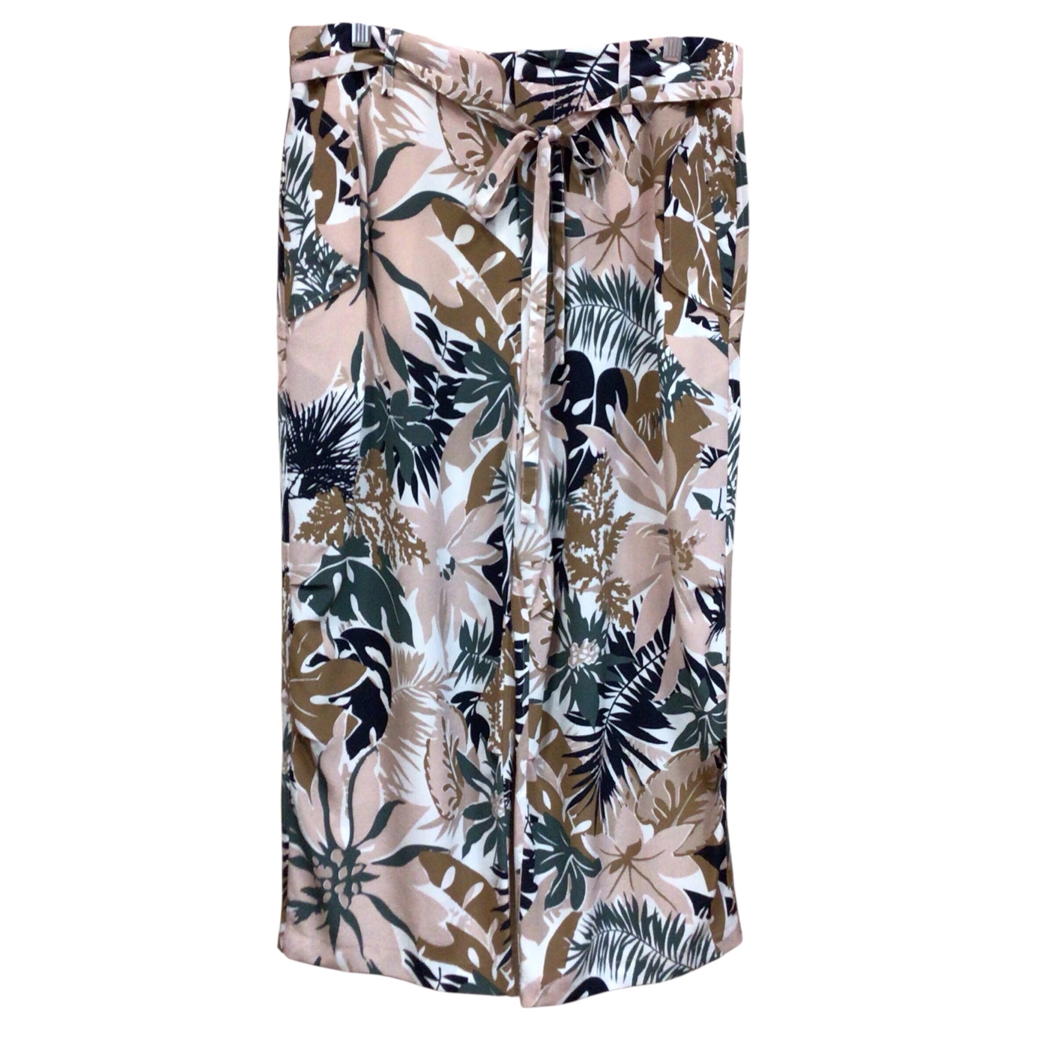 Rag + Bone New York 100% Silk Floral Crop Pants Size 8