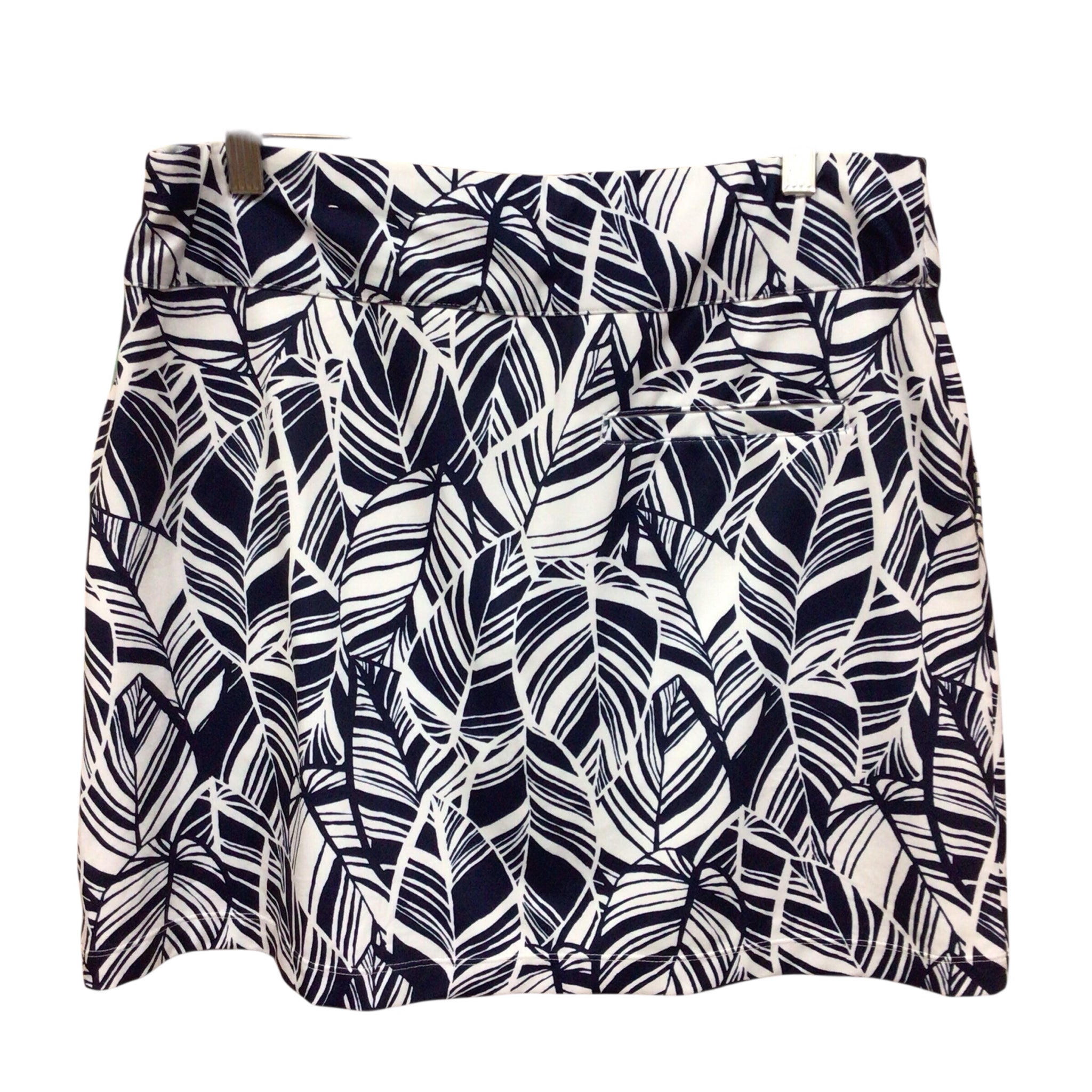 Coral Bay Navy & White Tropical Skort Size Petite Medium