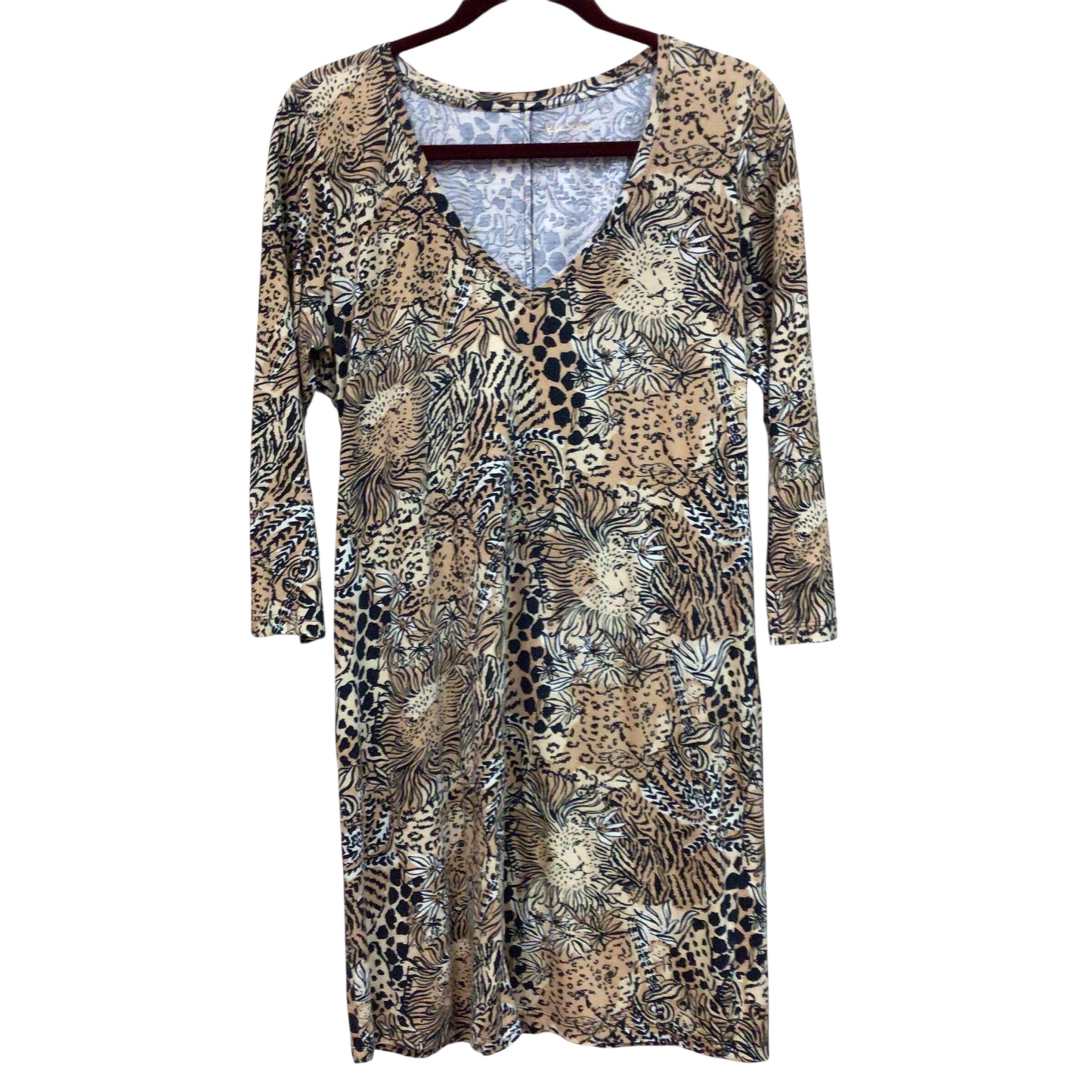 Lilly Pulitzer Straight Fit "Rattan Walk On The Wild Side" Dress Size Large