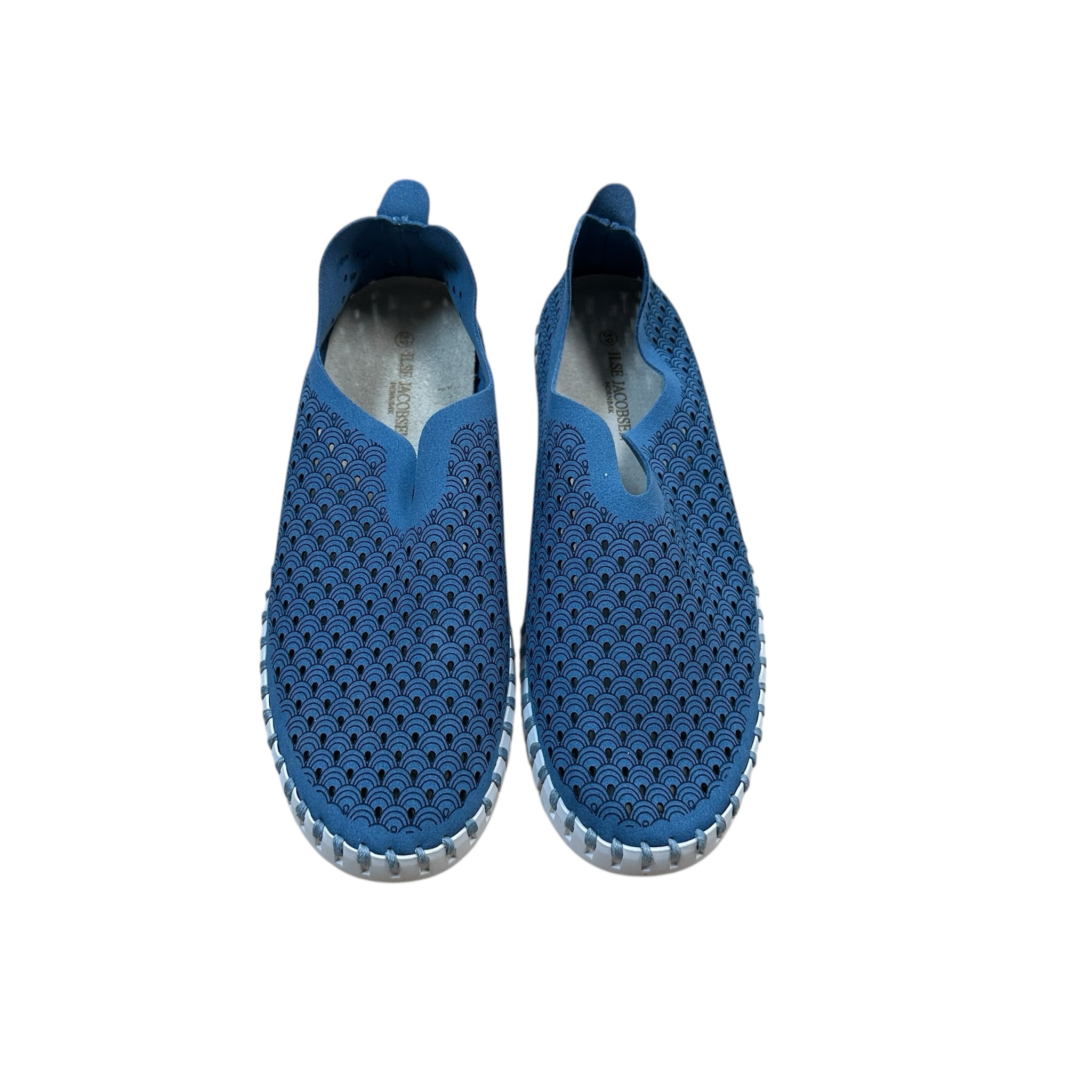 Ilse Jacobsen Tulip 139 Perforated Blue Slip-On Sneakers Size 9