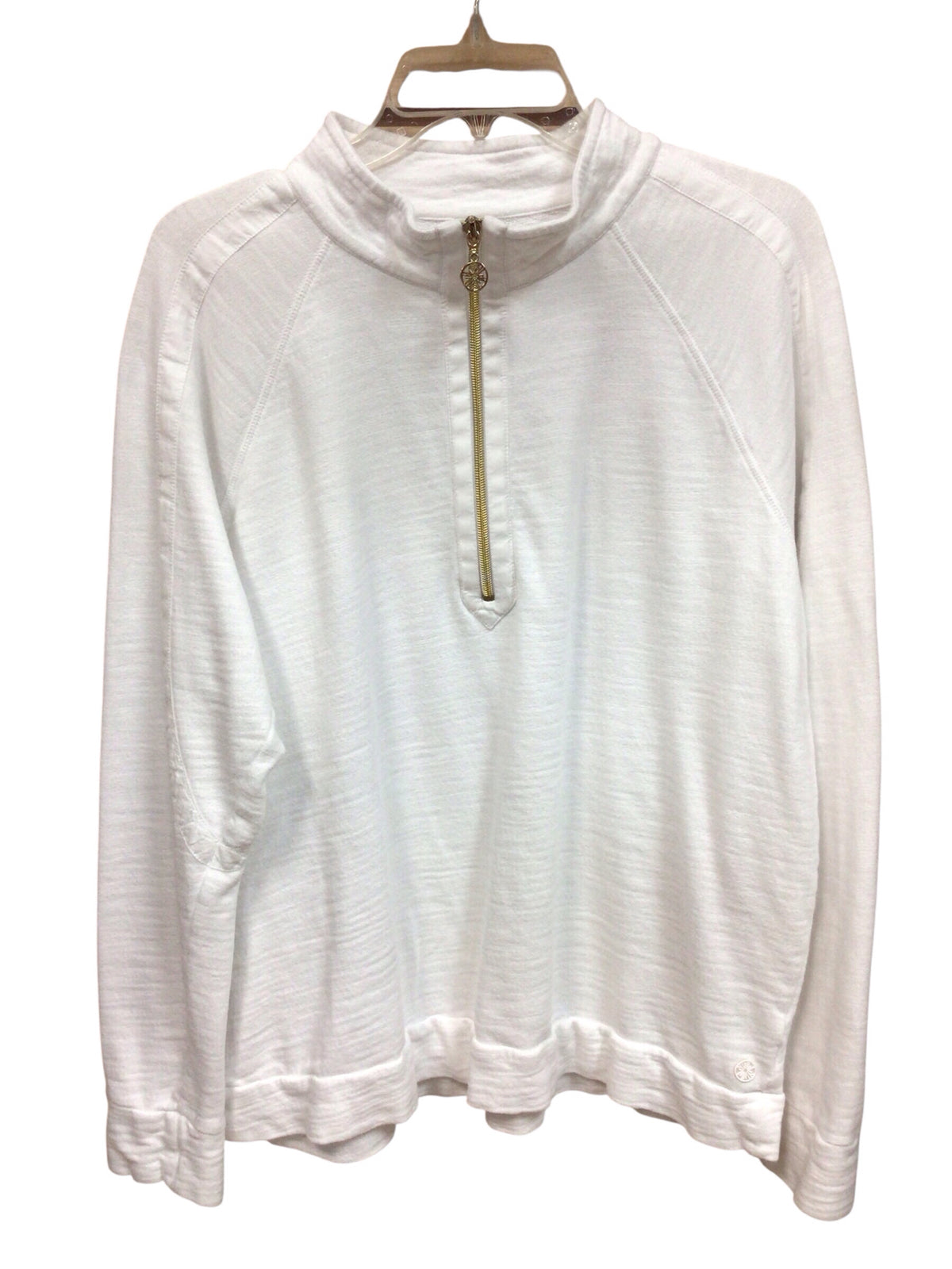 Lilly Pulitzer Luxletic Long Sleeve White 1/2 Zip Top Size XL
