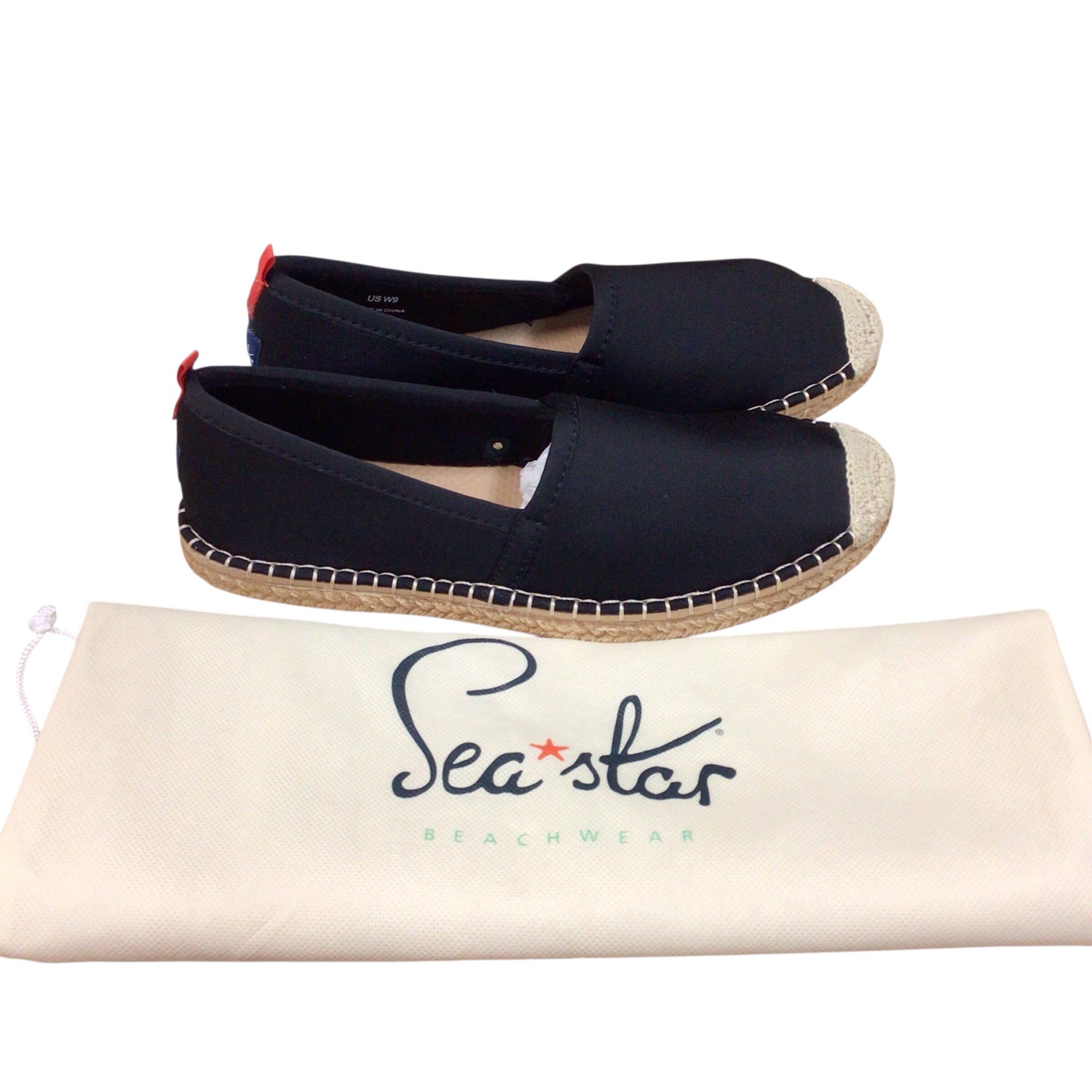 Sea Star Black Slip On Shoes Size 9
