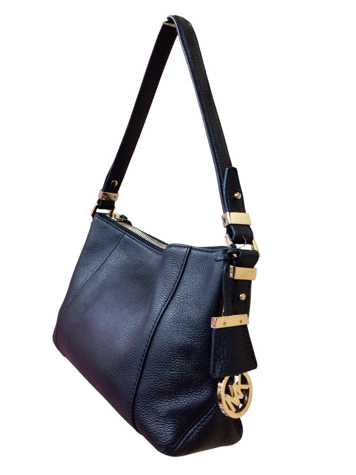 Michael Kors Black Pebbled Leather Shoulder Bag