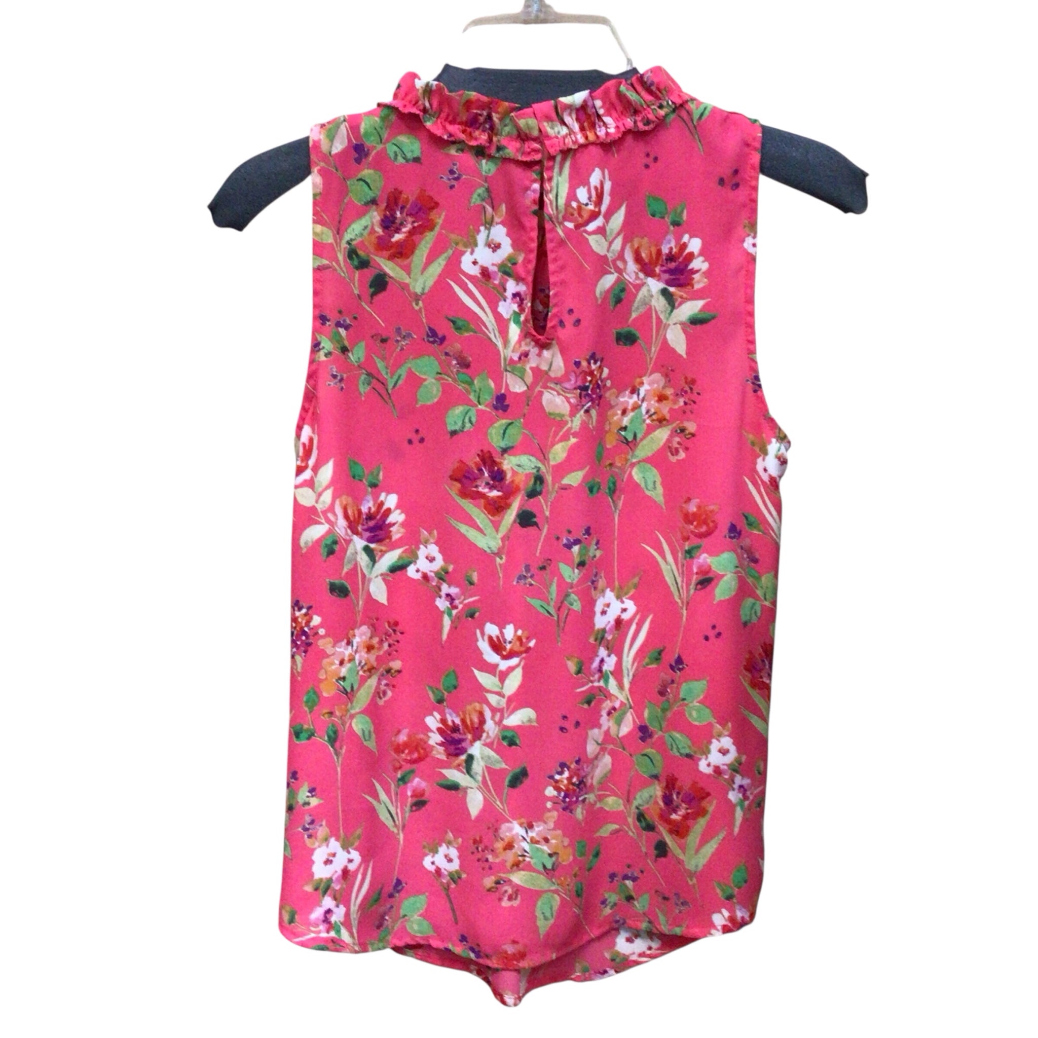 Rose & Olive Pink Sleeveless Floral Top Size XS