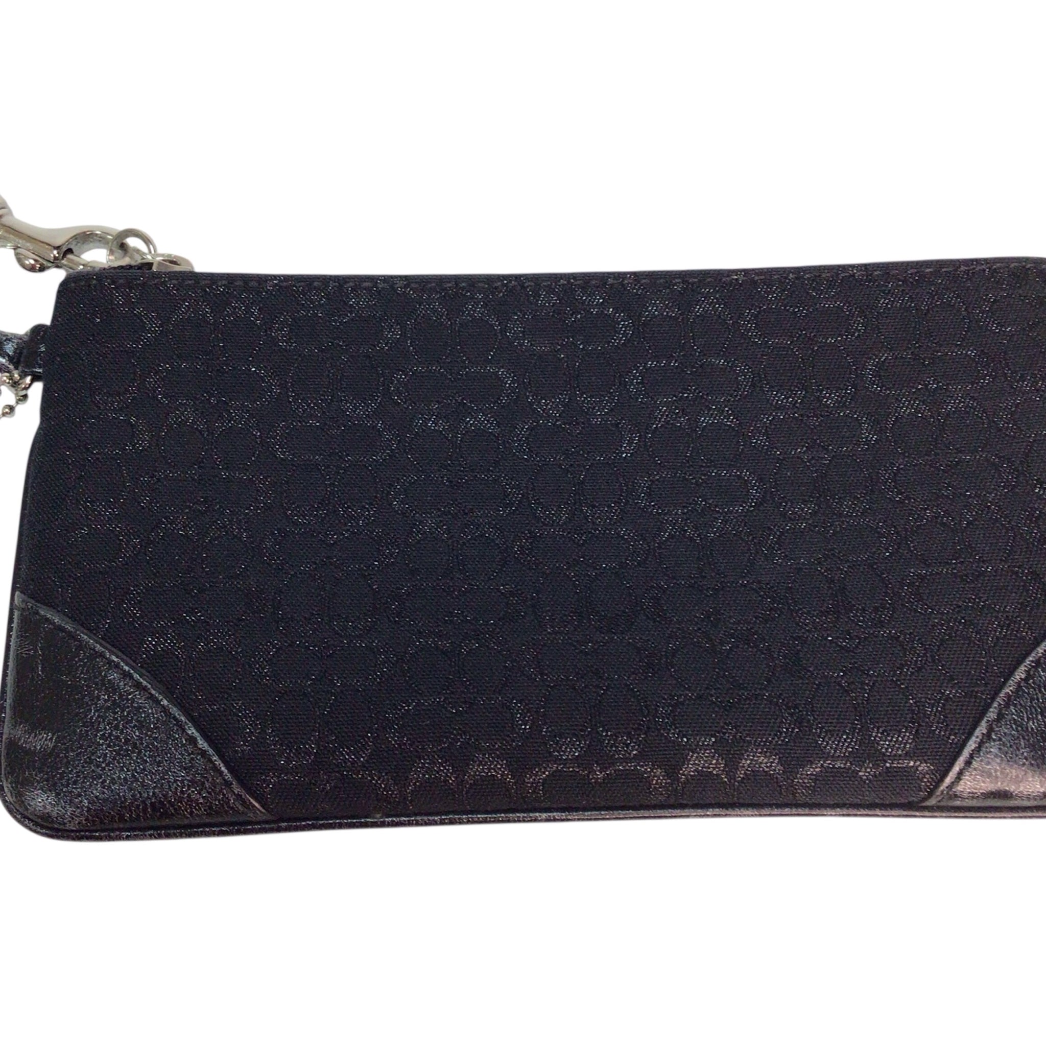 Coach Signature Wristlet Black