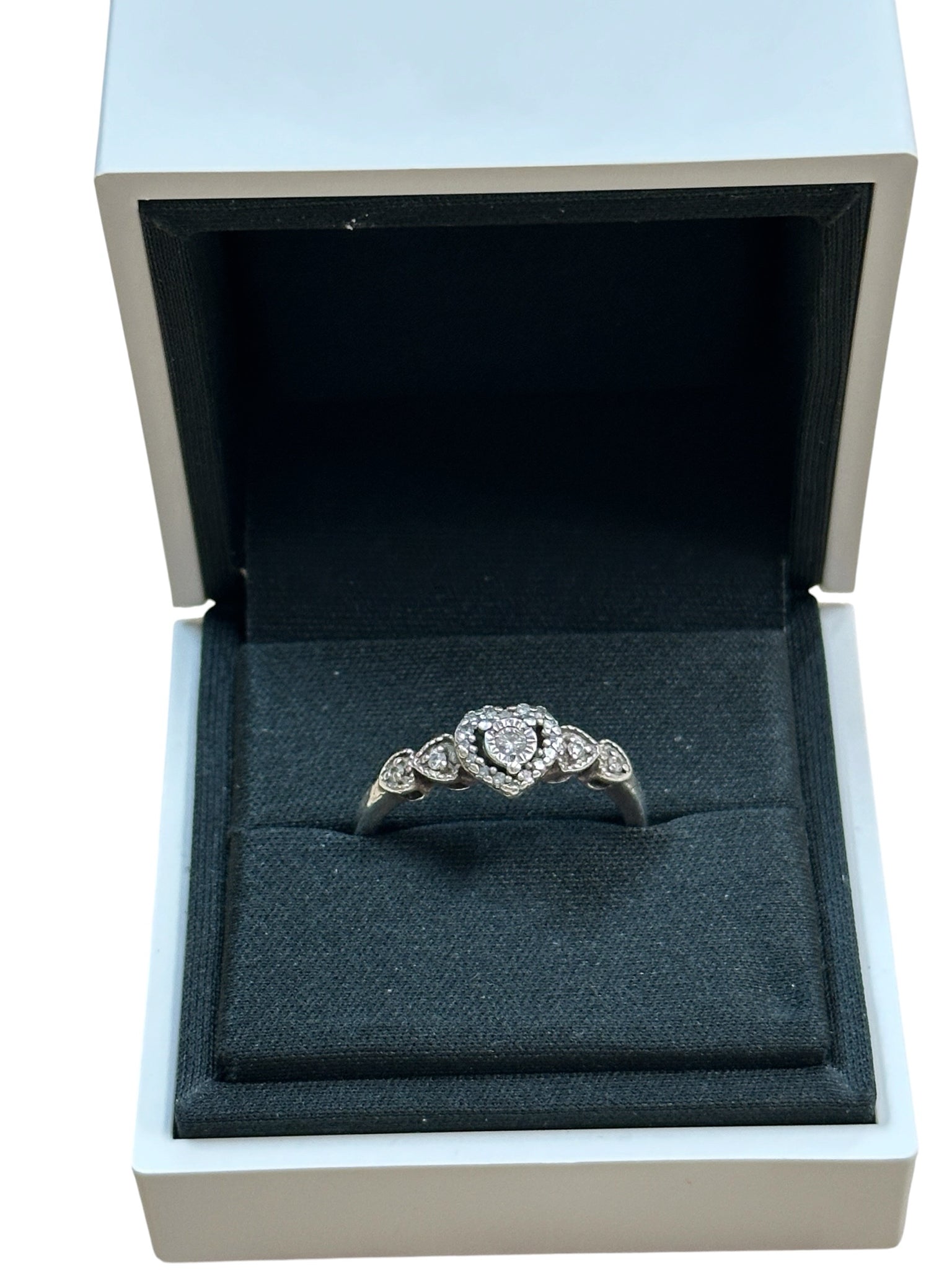 Silver Heart Sterling Silver Ring Size 8