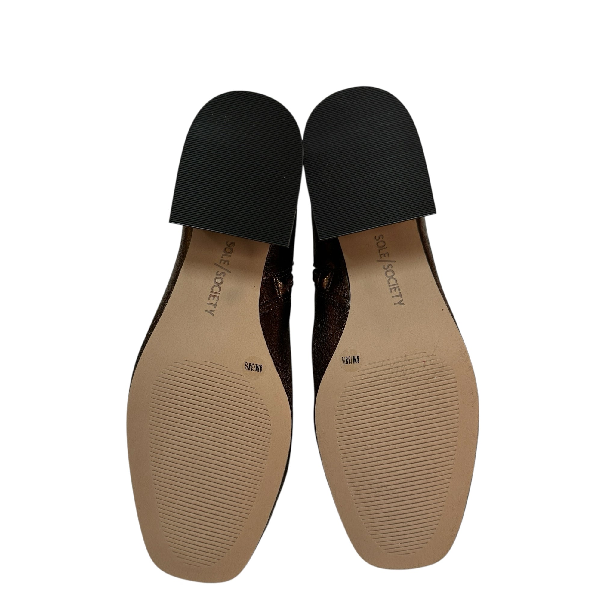 Sole Society Copper Metallic Cracklyn Tashia Bootie Size 8 M / 38.5