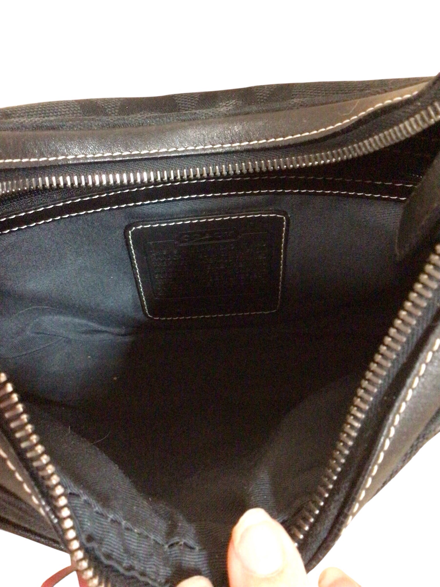 Coach 6045 Black Y2K Signature Jacquard Hobo Shoulder Bag