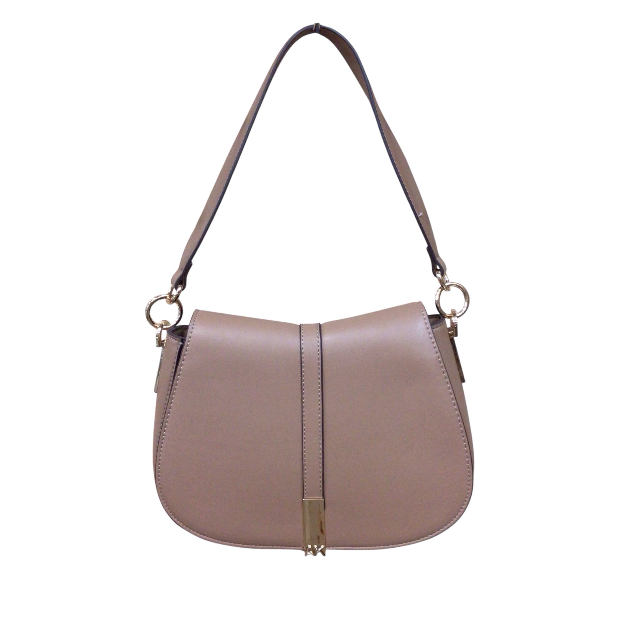 Ann Klein Brown Fold-Over Flap Shoulder Bag