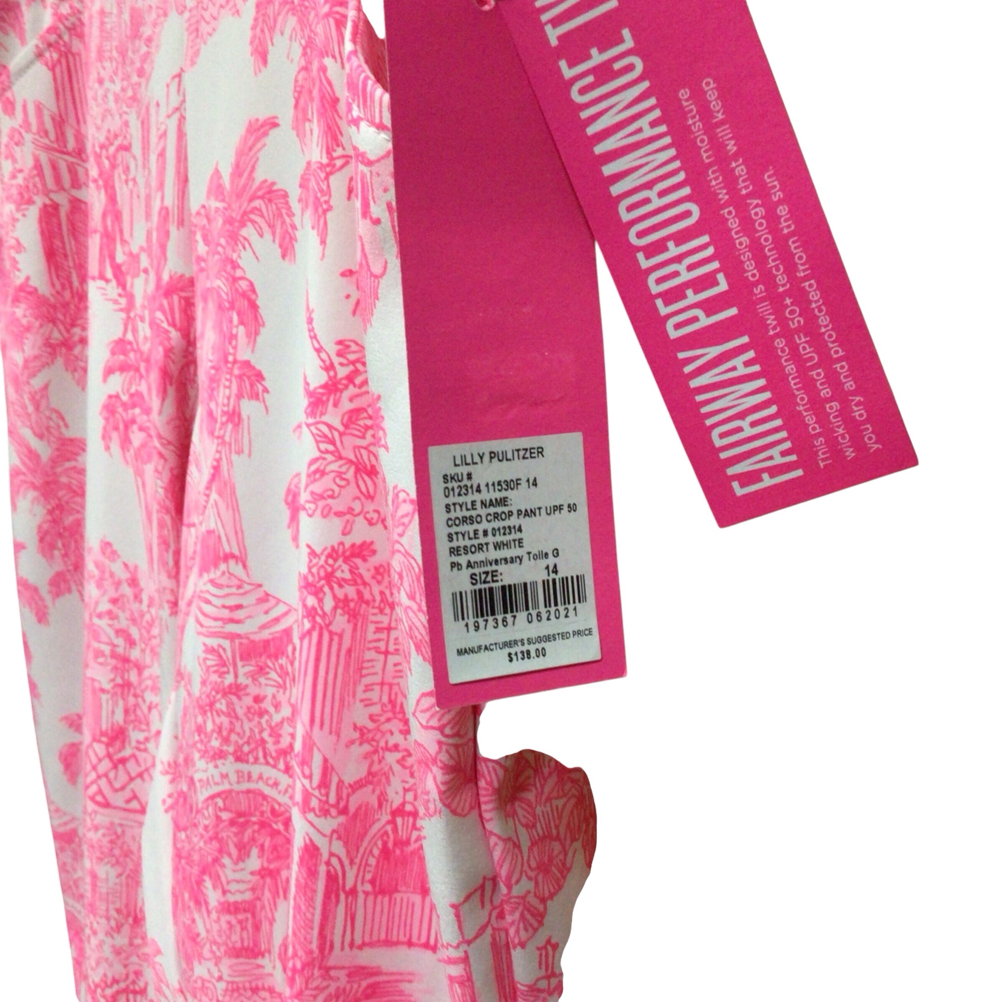 Lilly Pulitzer Corso Crop Pants Size 14 NWT