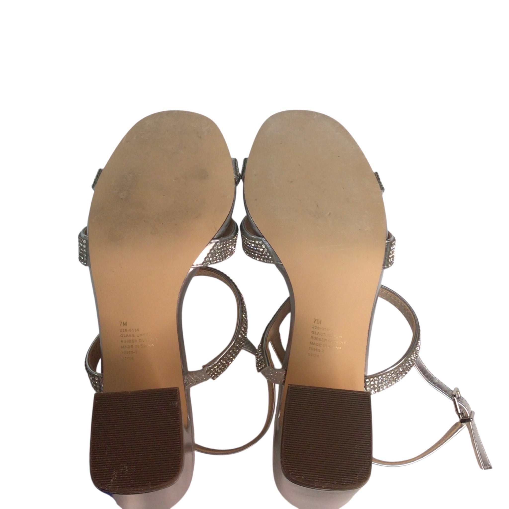 Nicole Miller Silver Heel Shoes Size 7