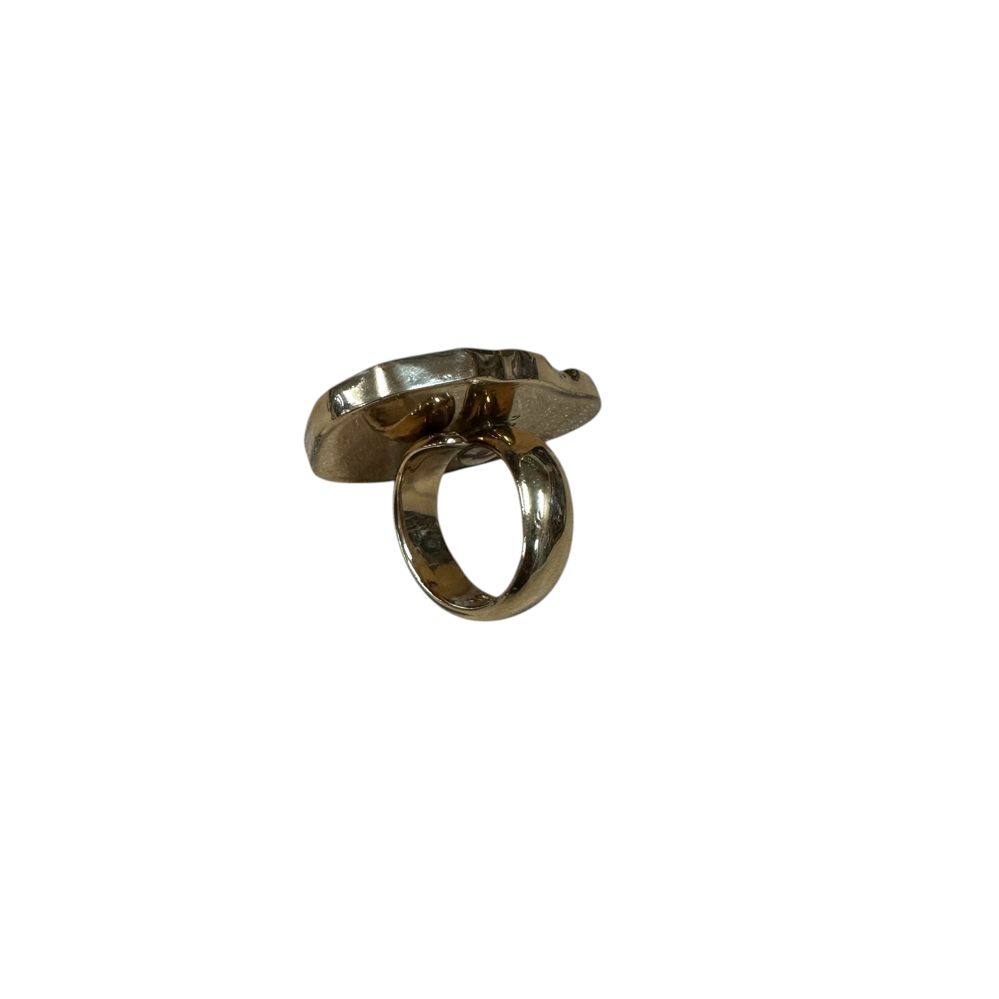 Charles Albert Blue Agate Slice Ring Size 7