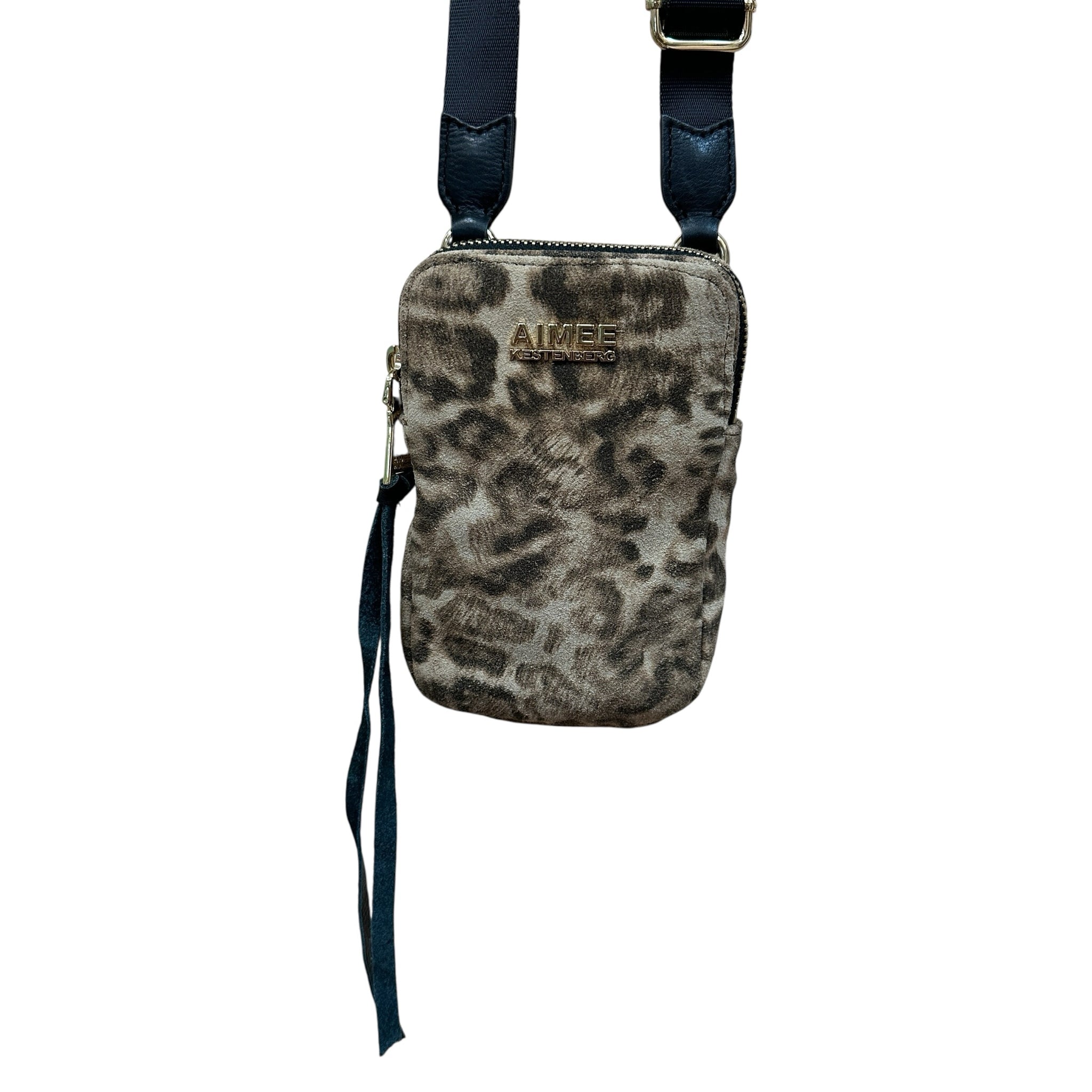 Aimee Kestenberg Tan Leather Crossbody Cellphone Bag