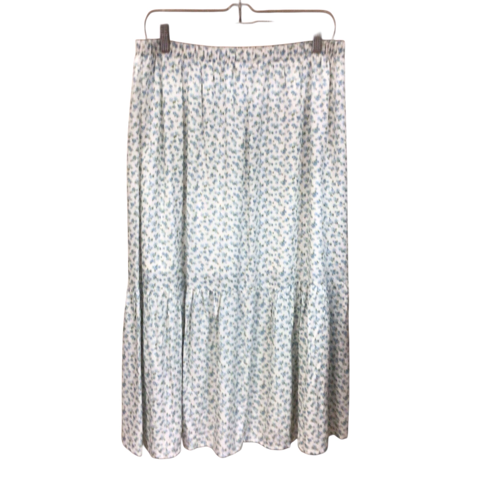 Live To Be Spoiled Blue Floral Skirt Size XL