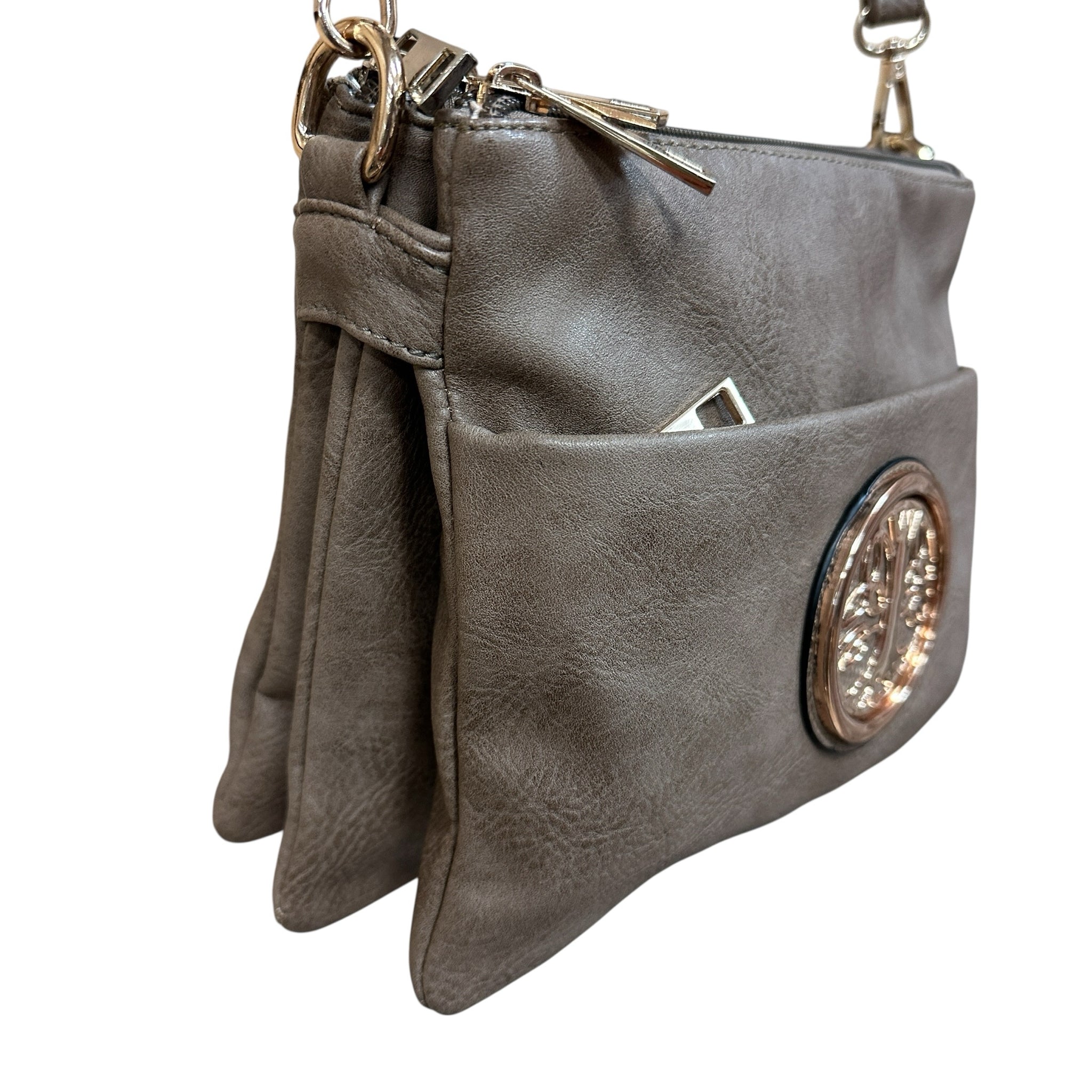 Brown Tree of Life Crossbody Bag