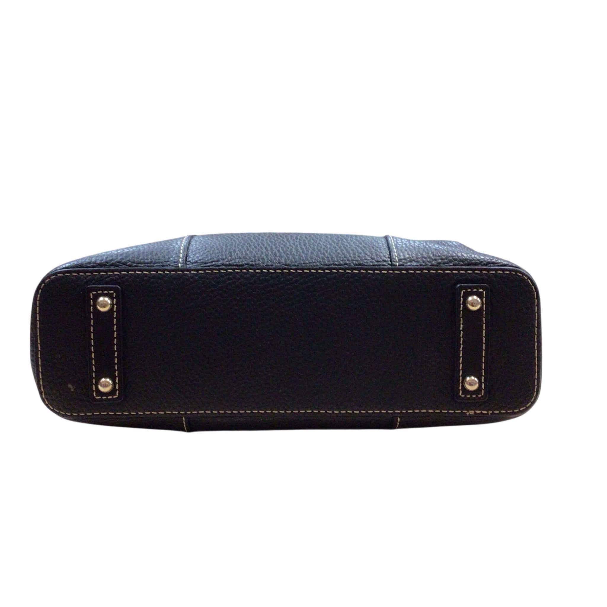 Dooney & Bourke Black Pebbled Leather "Lexington Shopper" Shoulder Bag