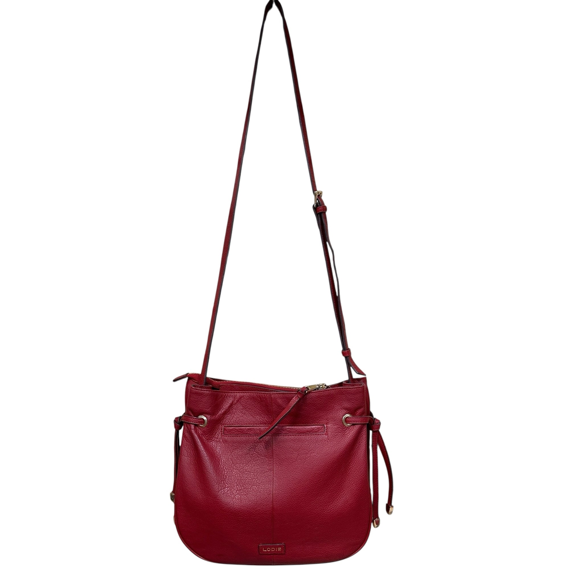 Lodis Kimberly Red Leather Crossbody Bag