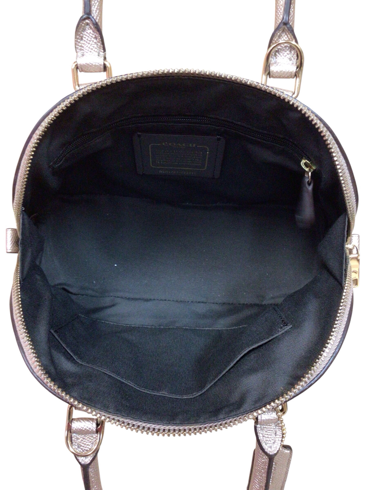 Coach F22315 "Mini Sierra" Platinum/Gold Satchel