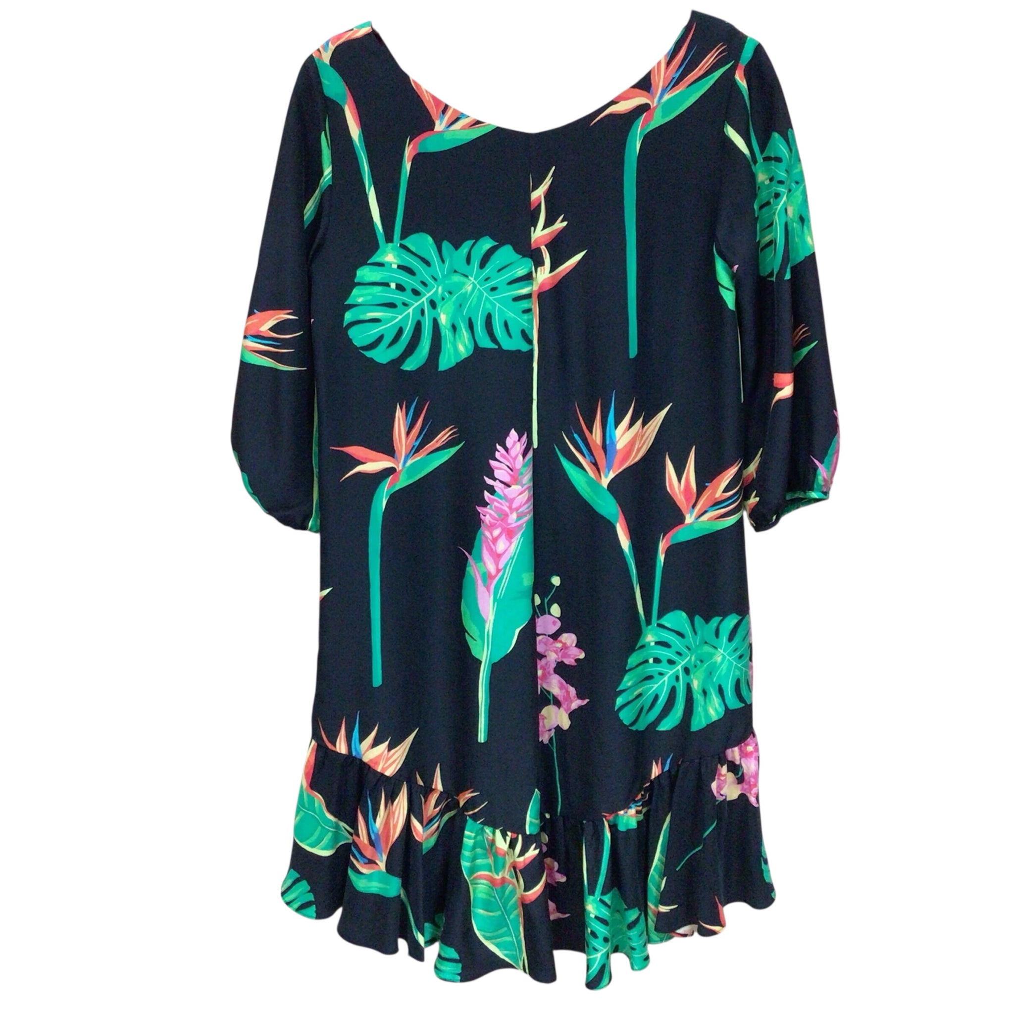Tori Richard 100% Silk 3/4 Sleeve Dress Size 00